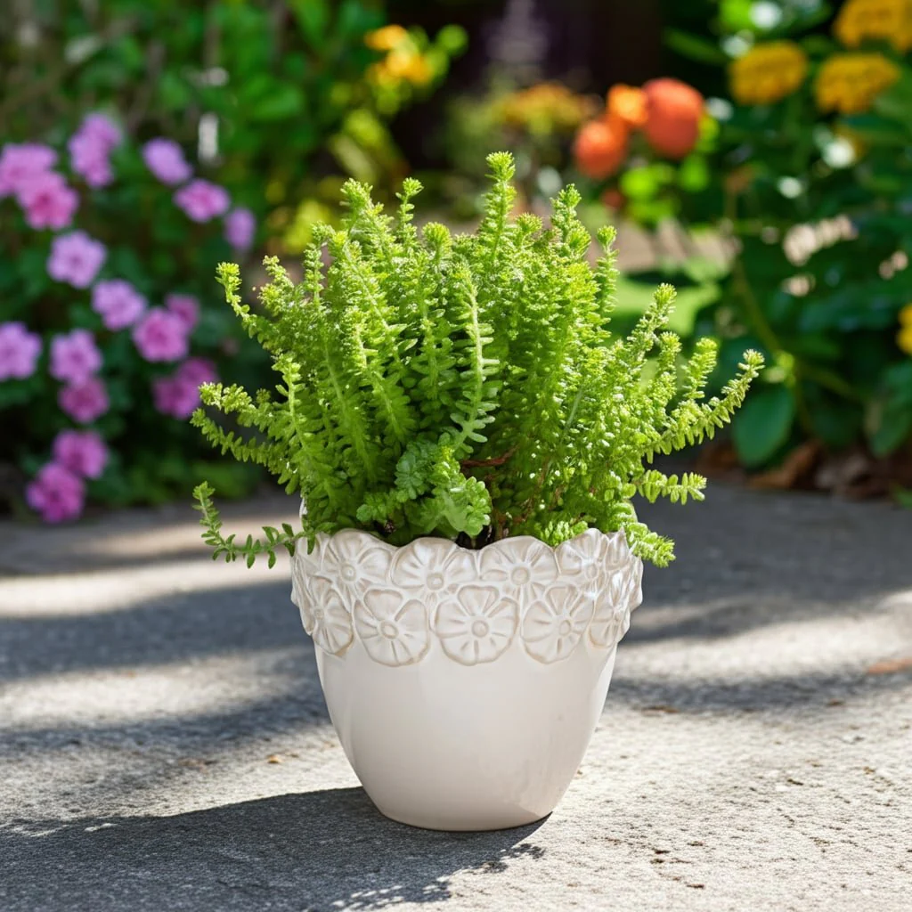 6" Floral Crown Planter, Ivory - Image 8