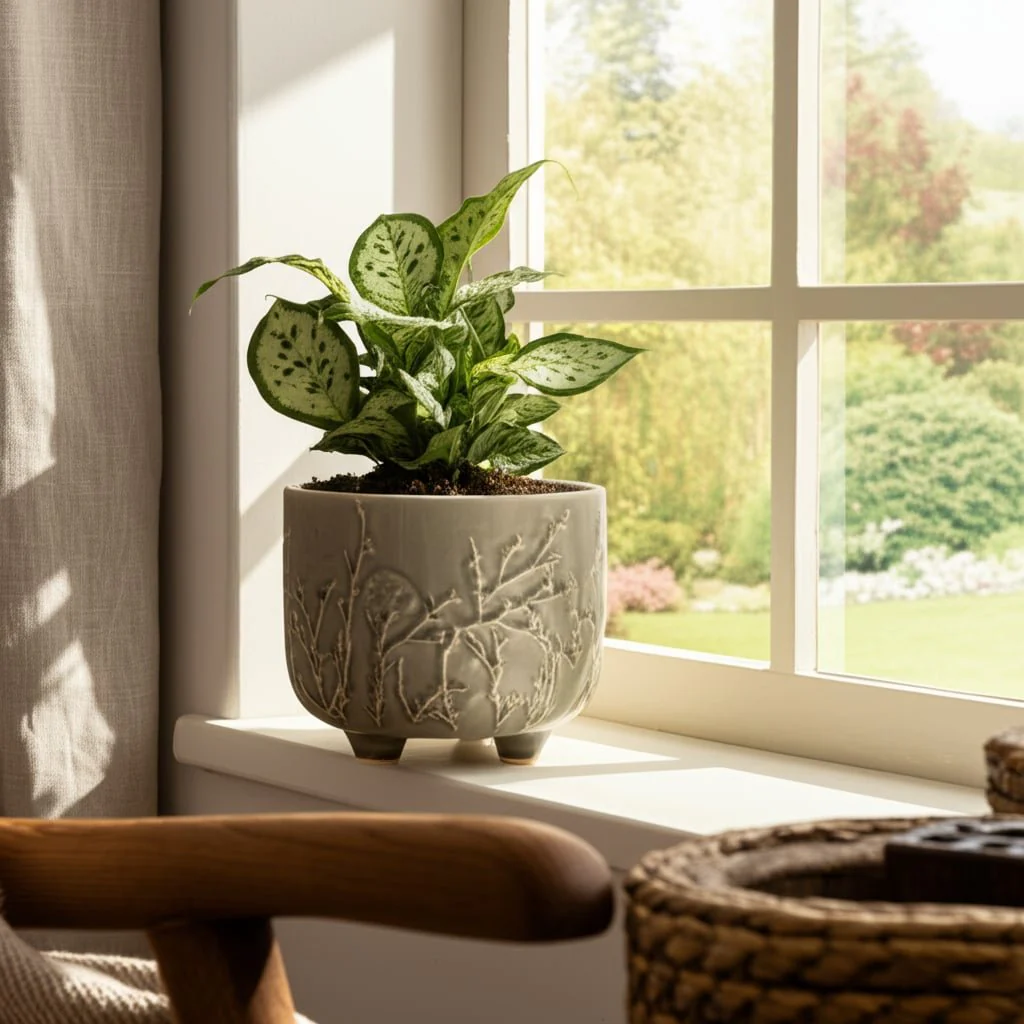 6" Flower Branches Planter, Cream - Image 10