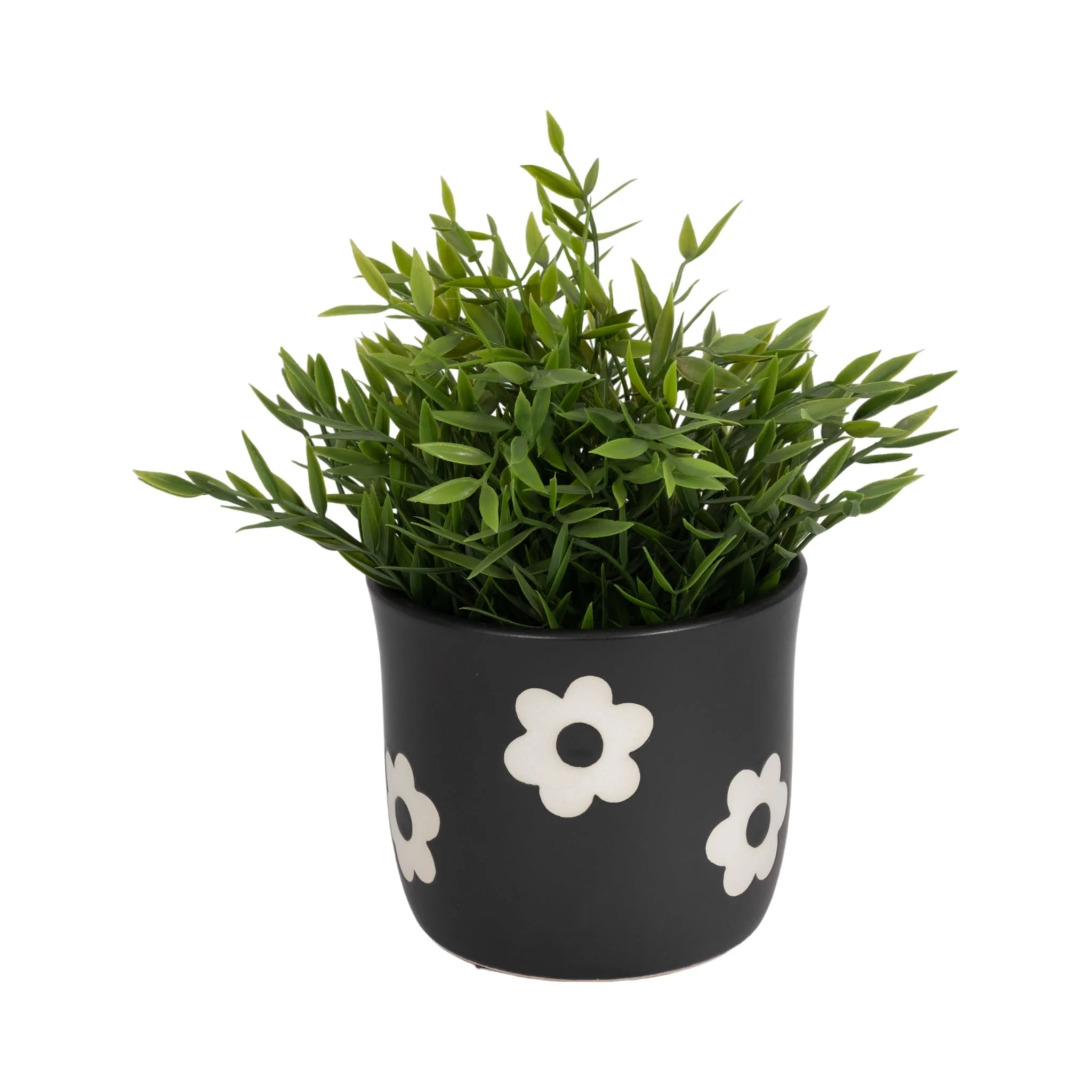 6" Flower Power Planter, Black/white - Image 2