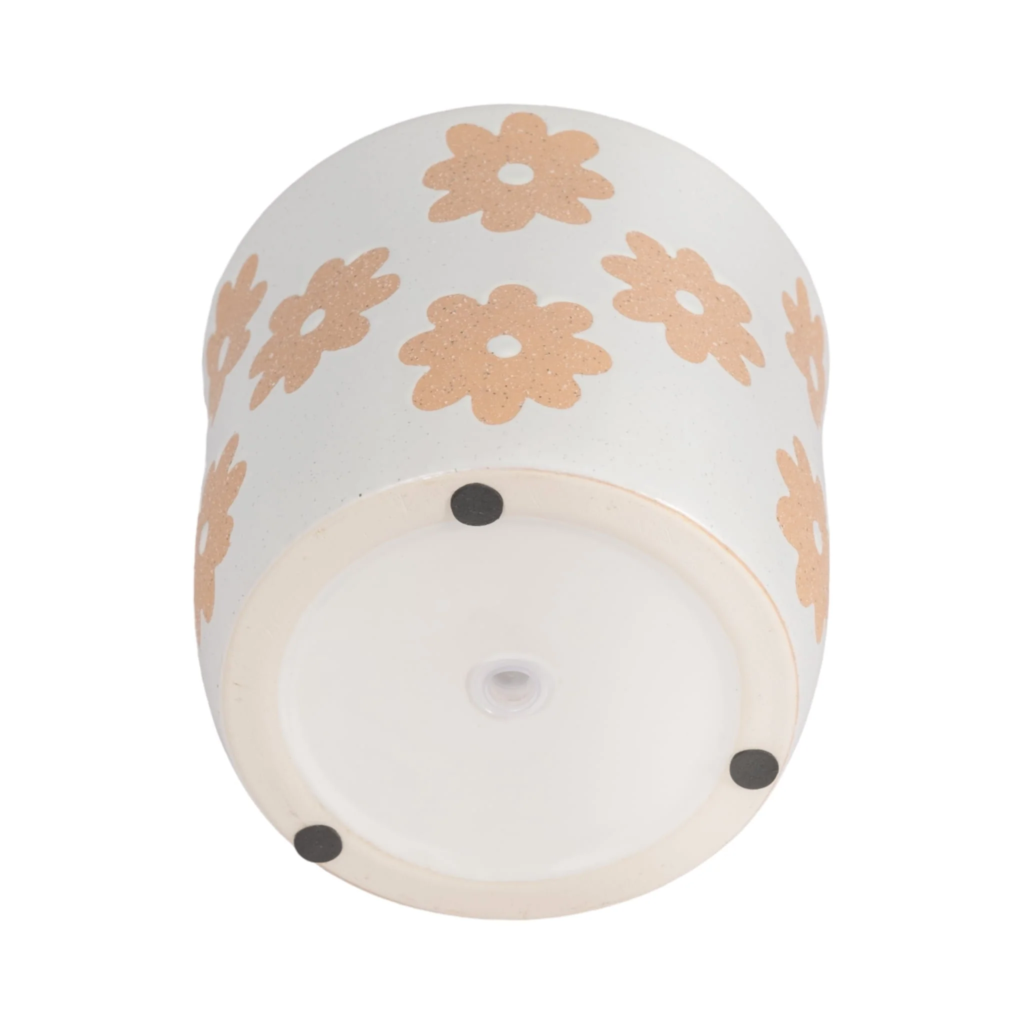 6" Flower Power Planter, White/tan - Image 5