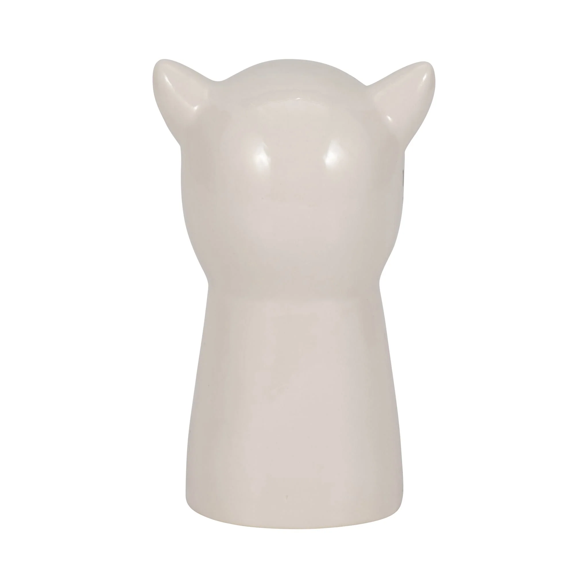 6" Fox Head With Gold Nose, White/black - Image 4