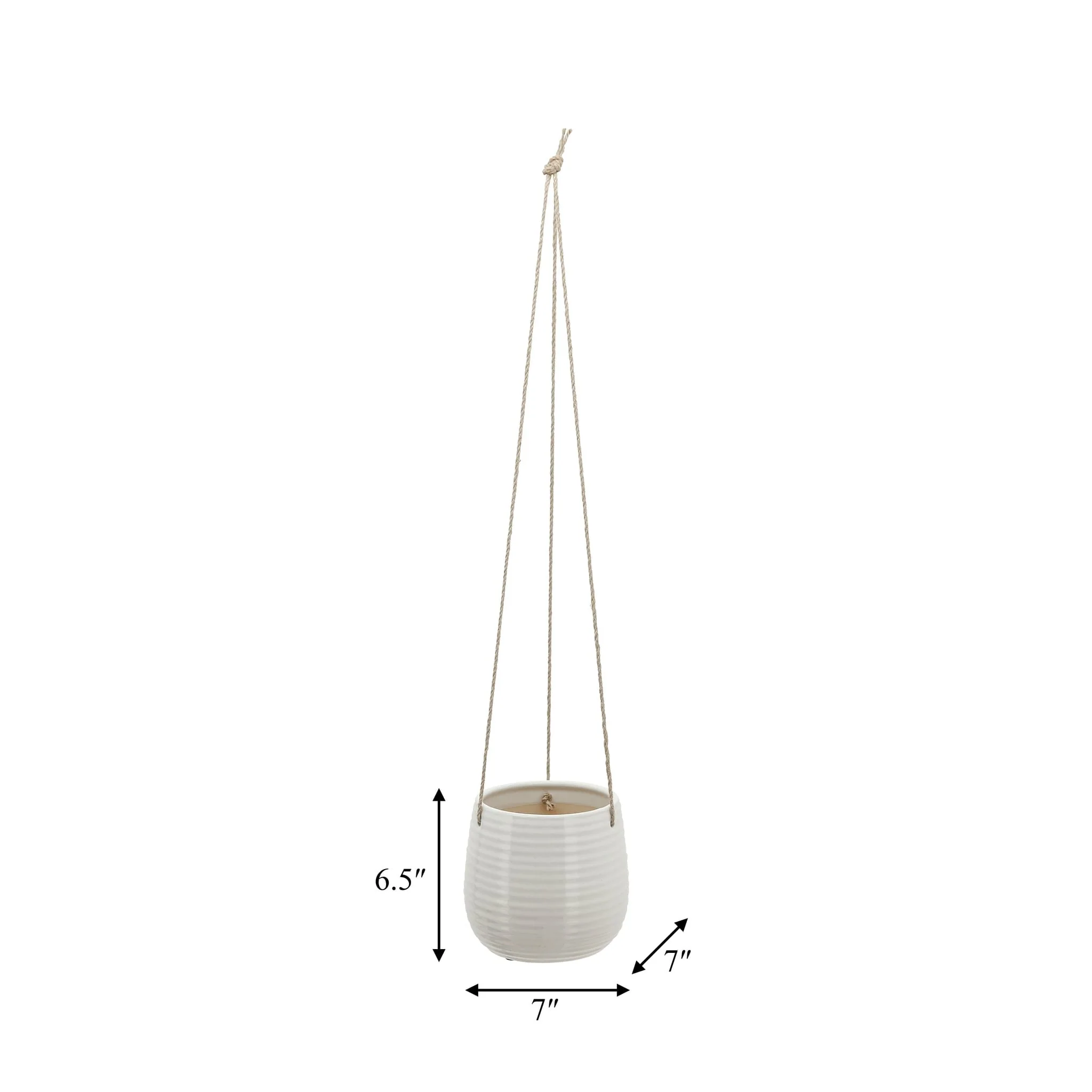 6" Hanging Planter,white - Image 7