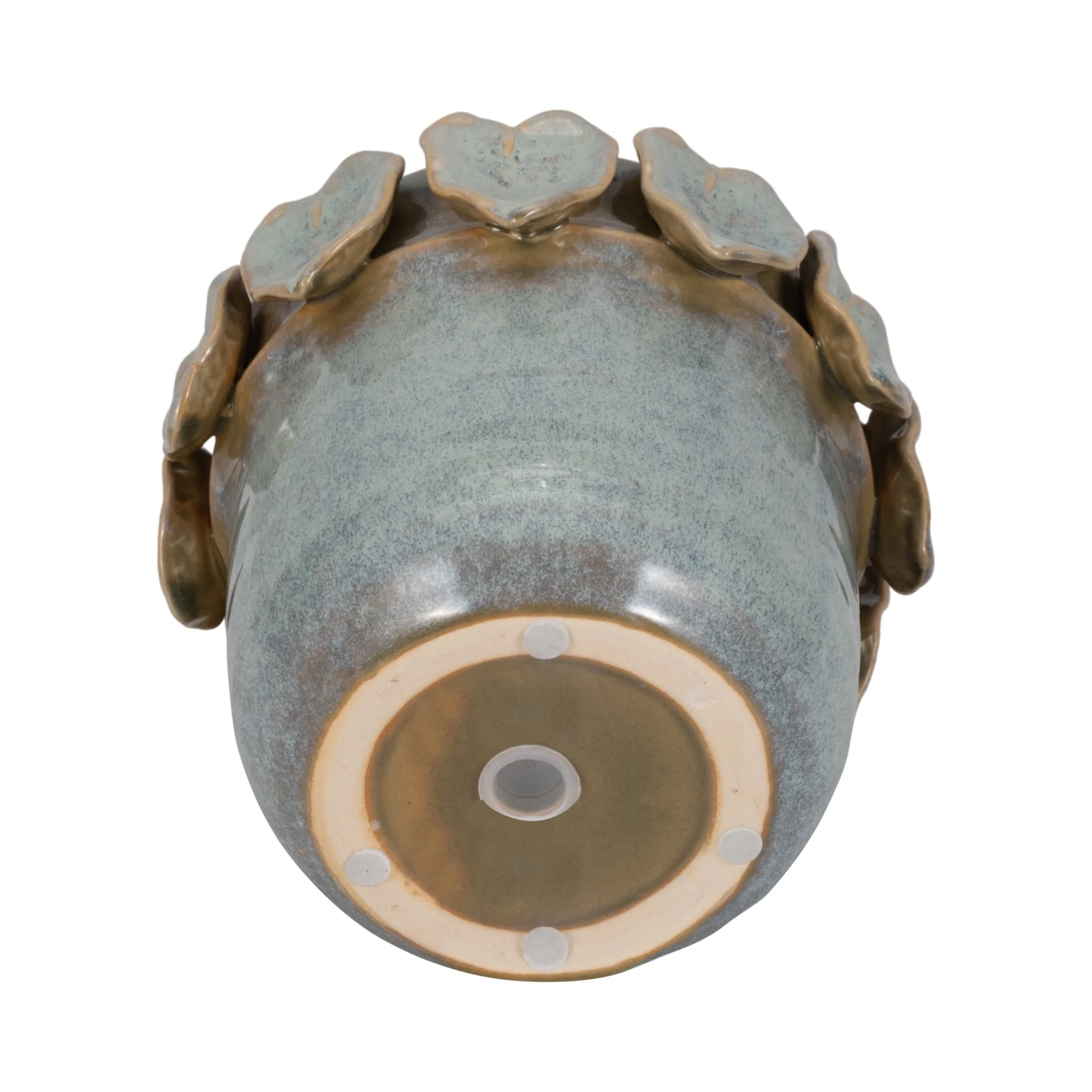 6" Leaf Applique Planter, Seafoam - Image 6