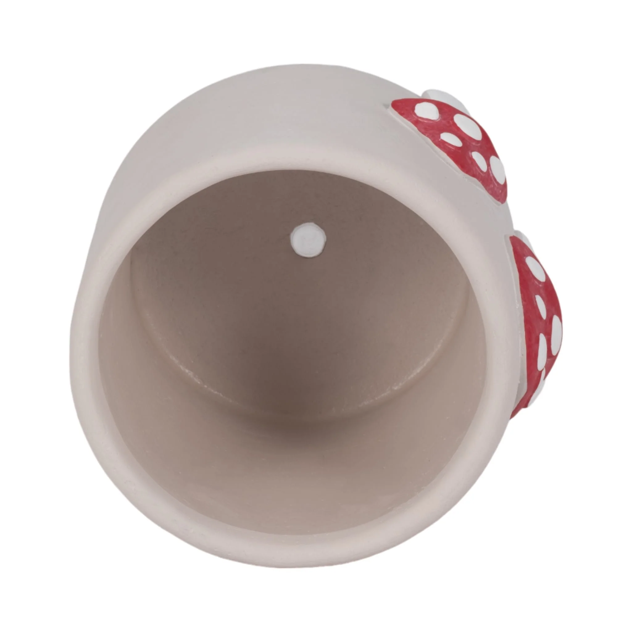 6" Magic Mushroom Applique Planter, Red/white - Image 5