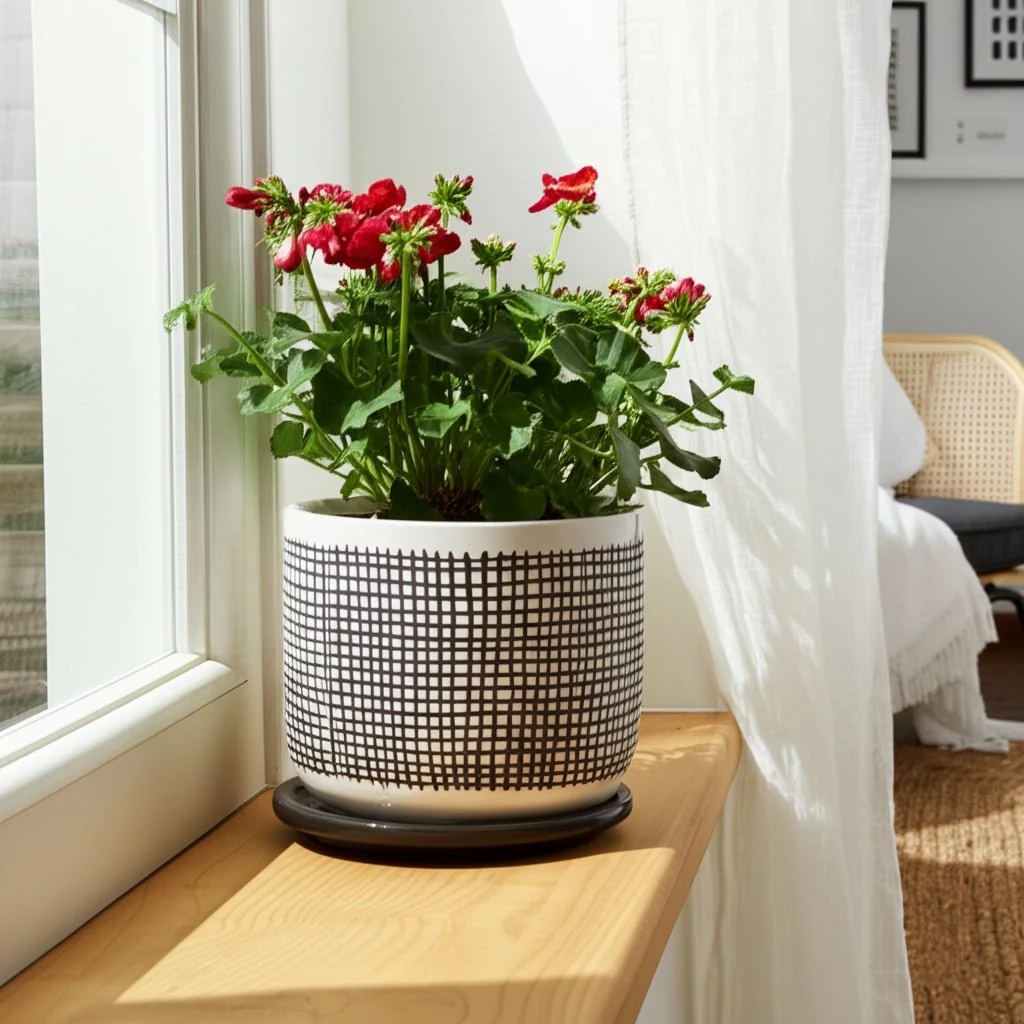 6" Mesh Design Planter W/ Saucer, Gray - Image 7