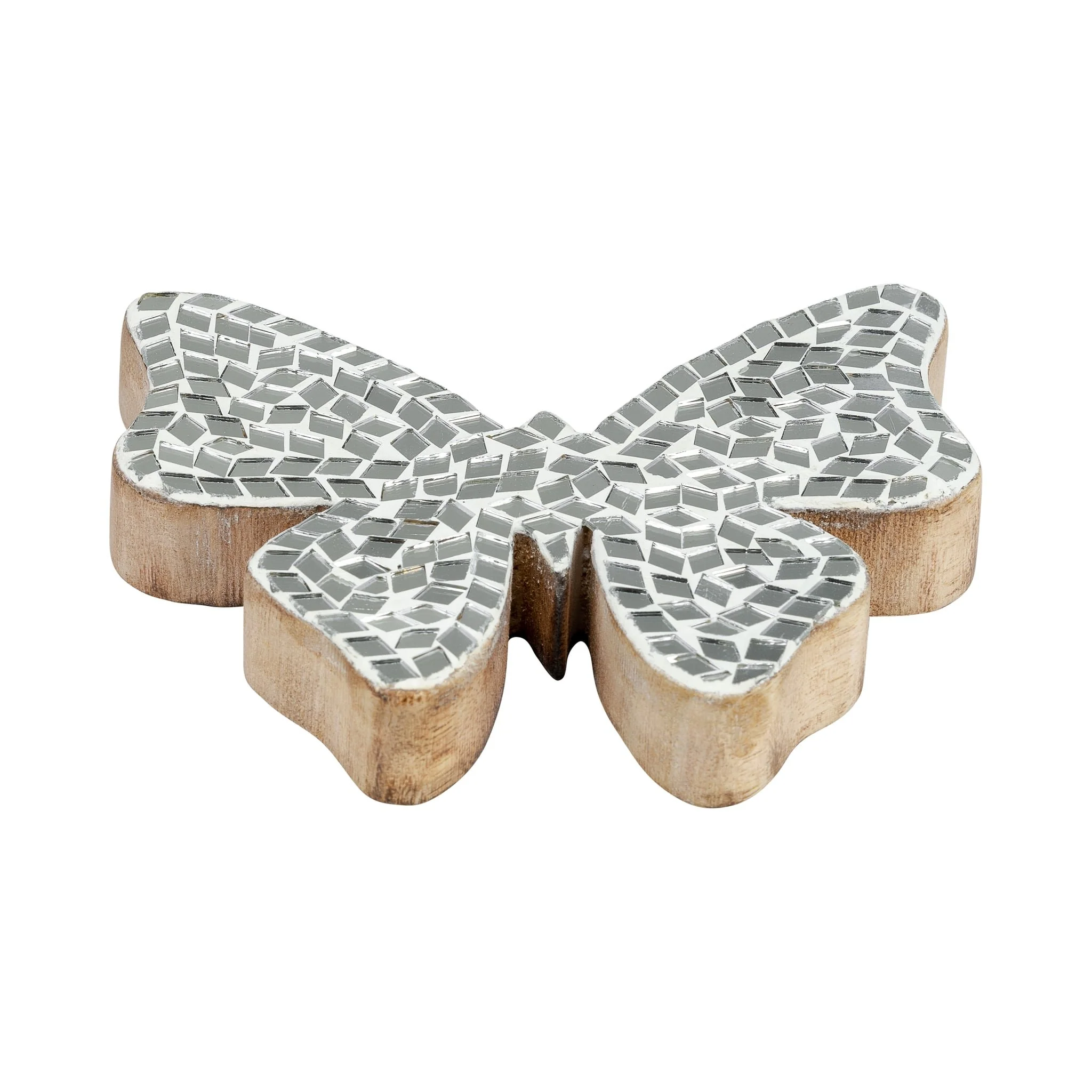 6" Mosaic Butterfly, White - Image 2