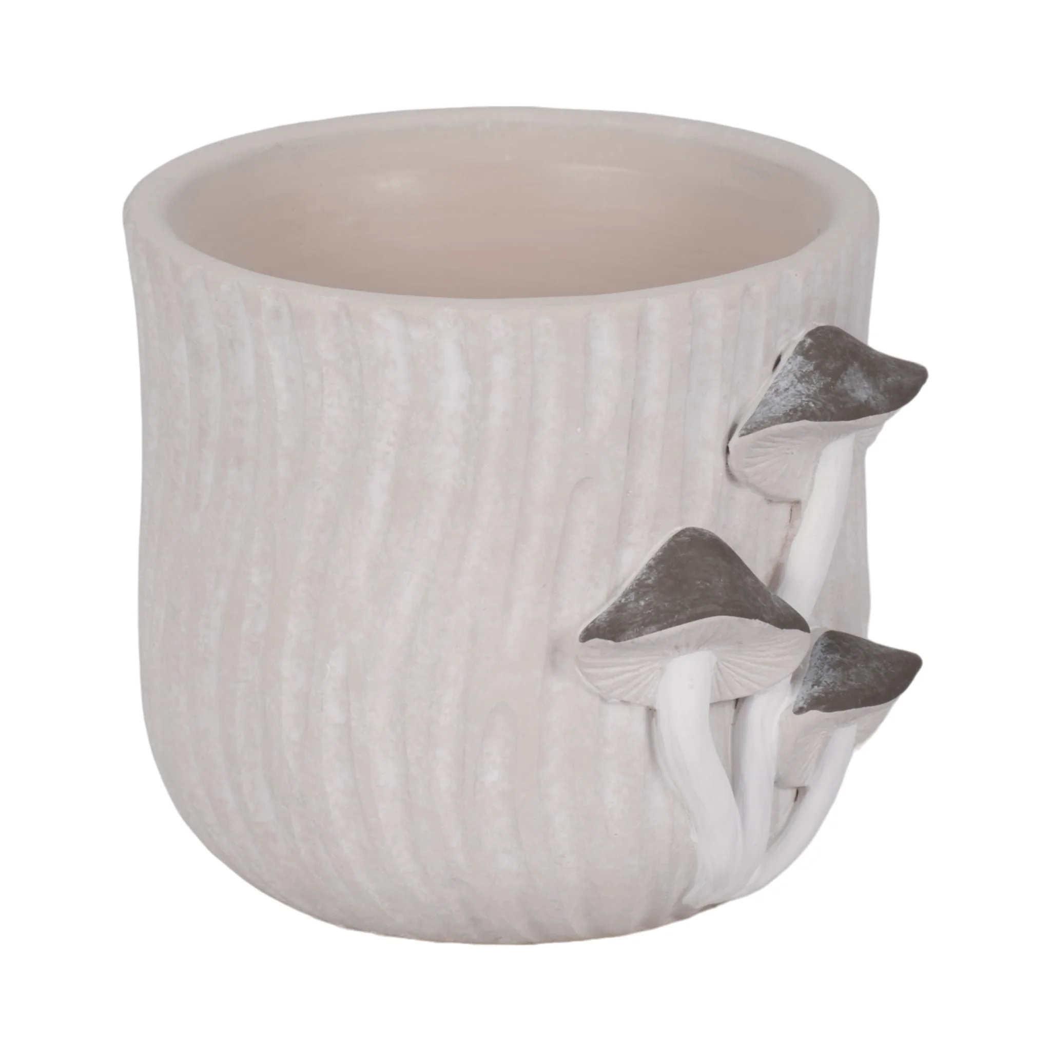6" Mushroom Applique Planter, Grey - Image 2