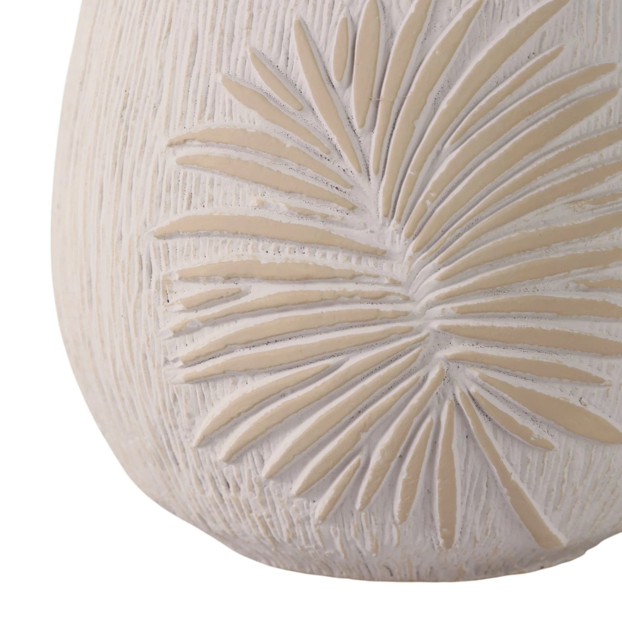 6" Pampas On Rounded Planter, Ivory - Image 5
