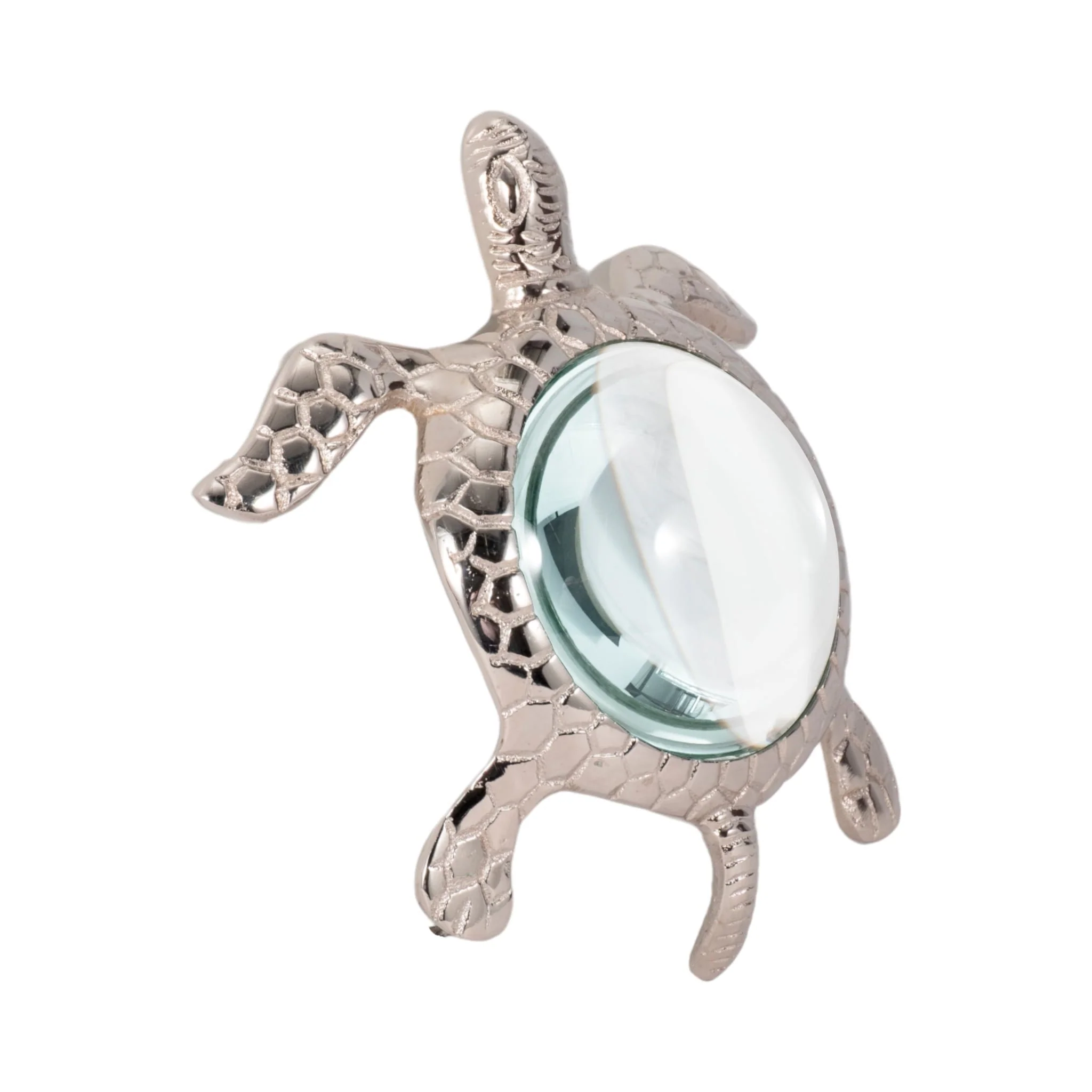 6" Sea Turtle Magnifying Glass, Silver - Image 3