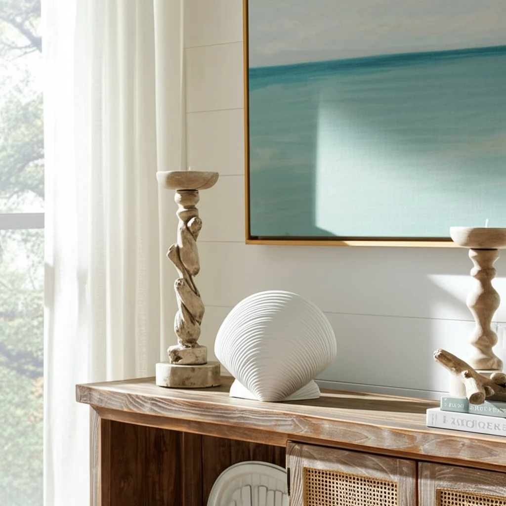 6" Seashell Decor, White - Image 9