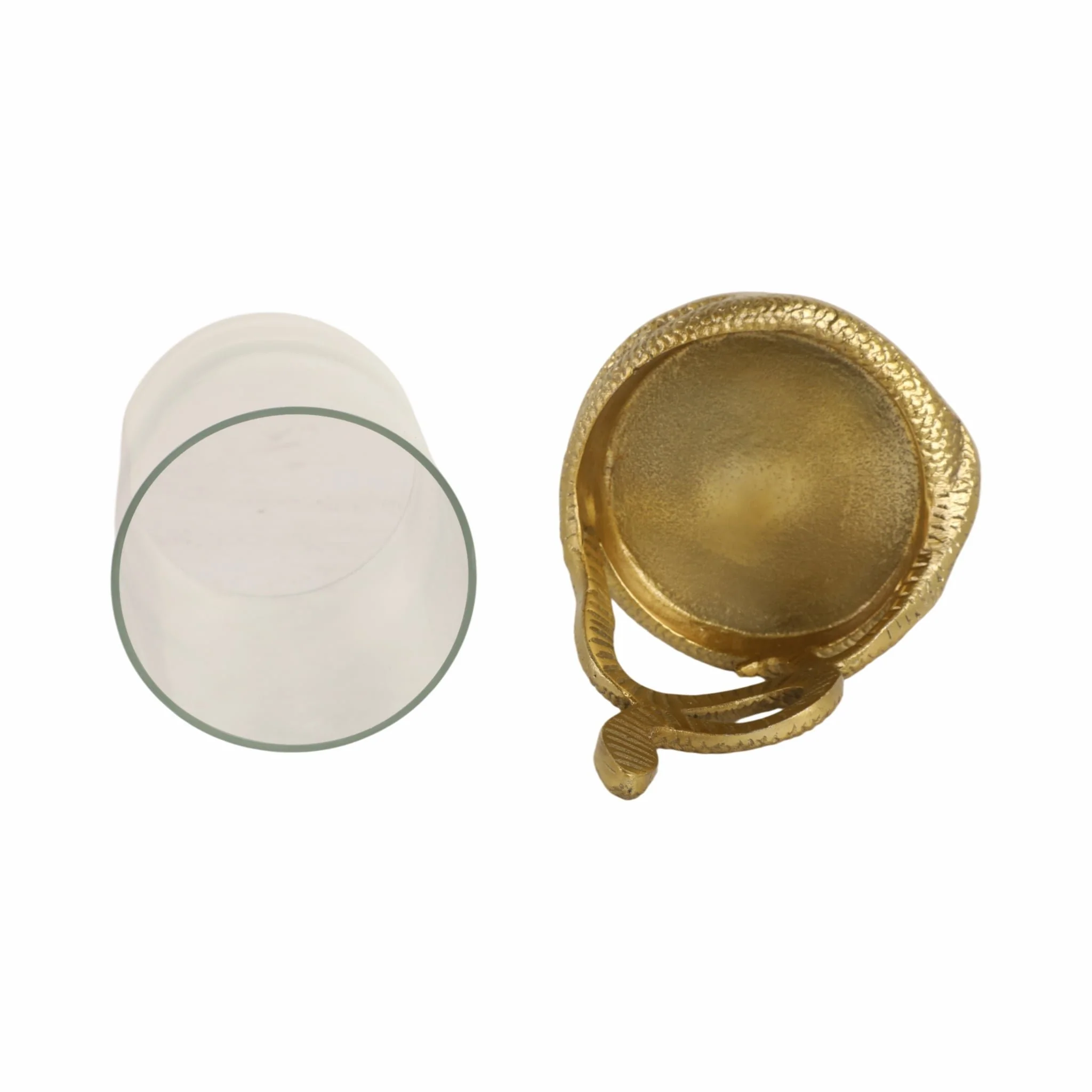 6" Snakearound Pillar Holder, Gold - Image 7