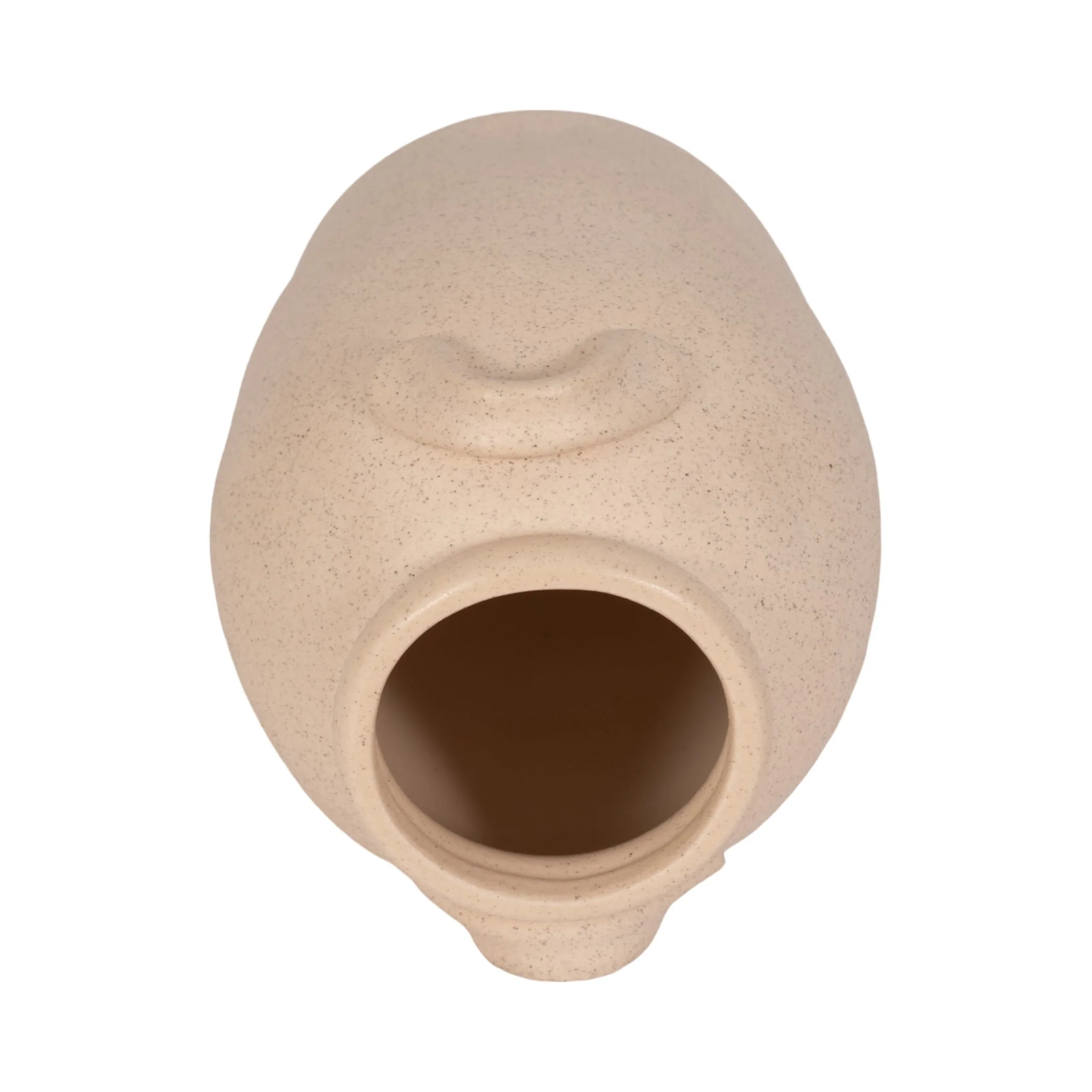 6" Textured Jug With Handles, Sand - Image 6