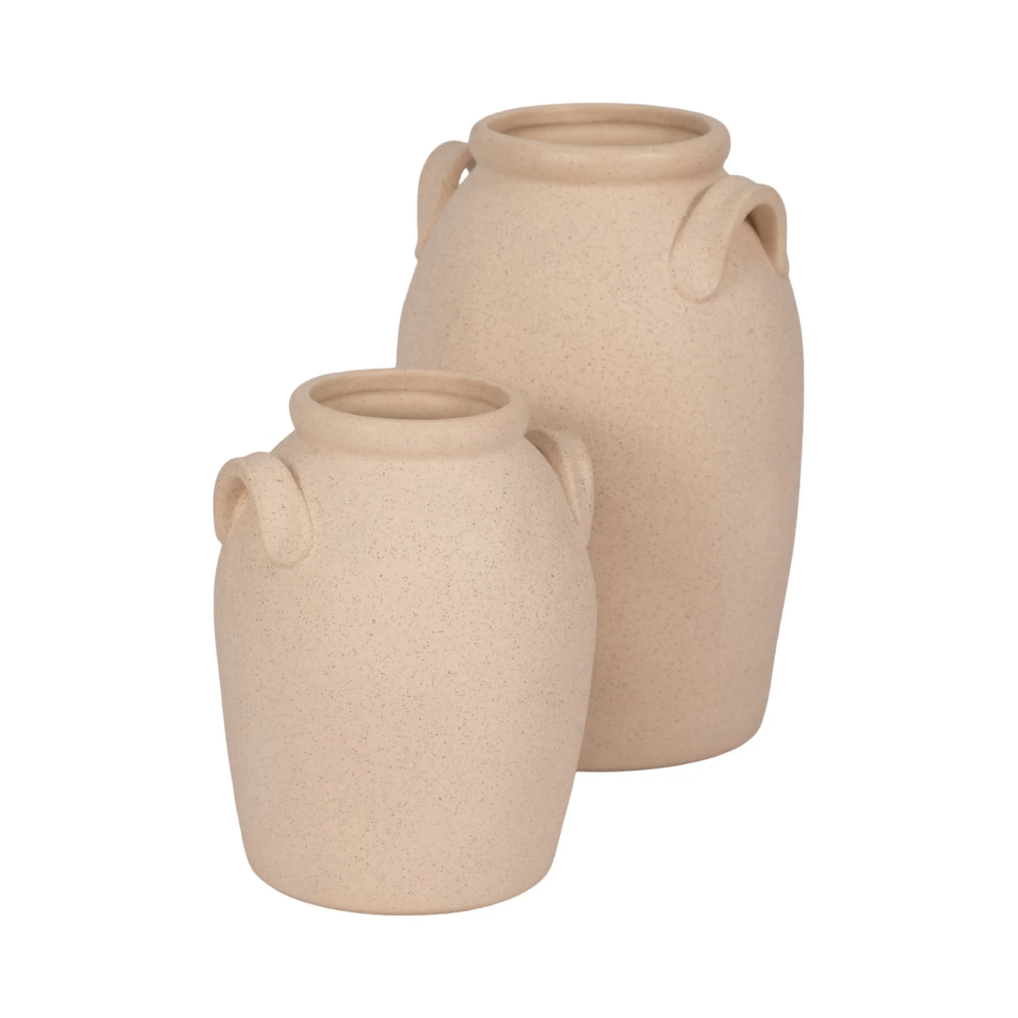 6" Textured Jug With Handles, Sand - Image 8
