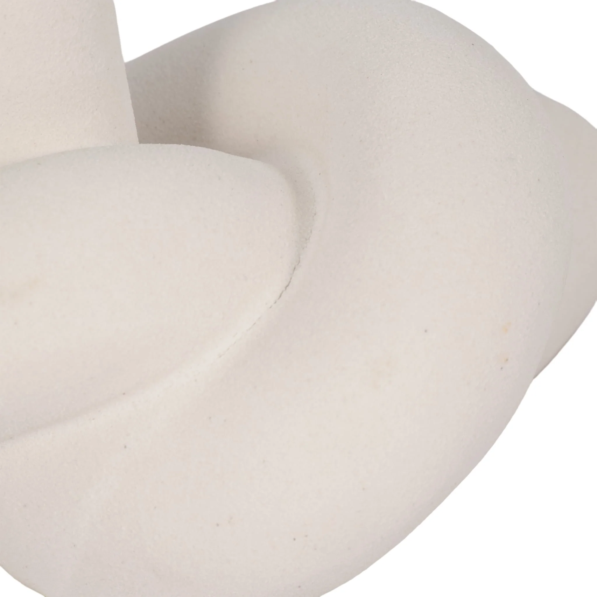 6" Textured Knot Taper Holder, White - Image 5