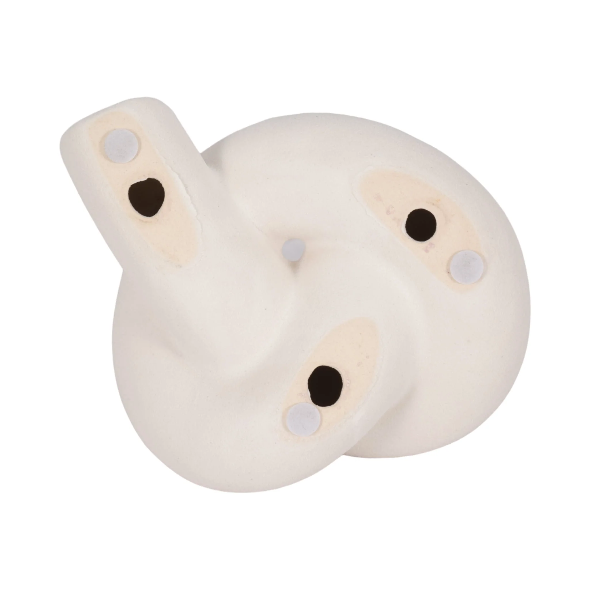 6" Textured Knot Taper Holder, White - Image 7