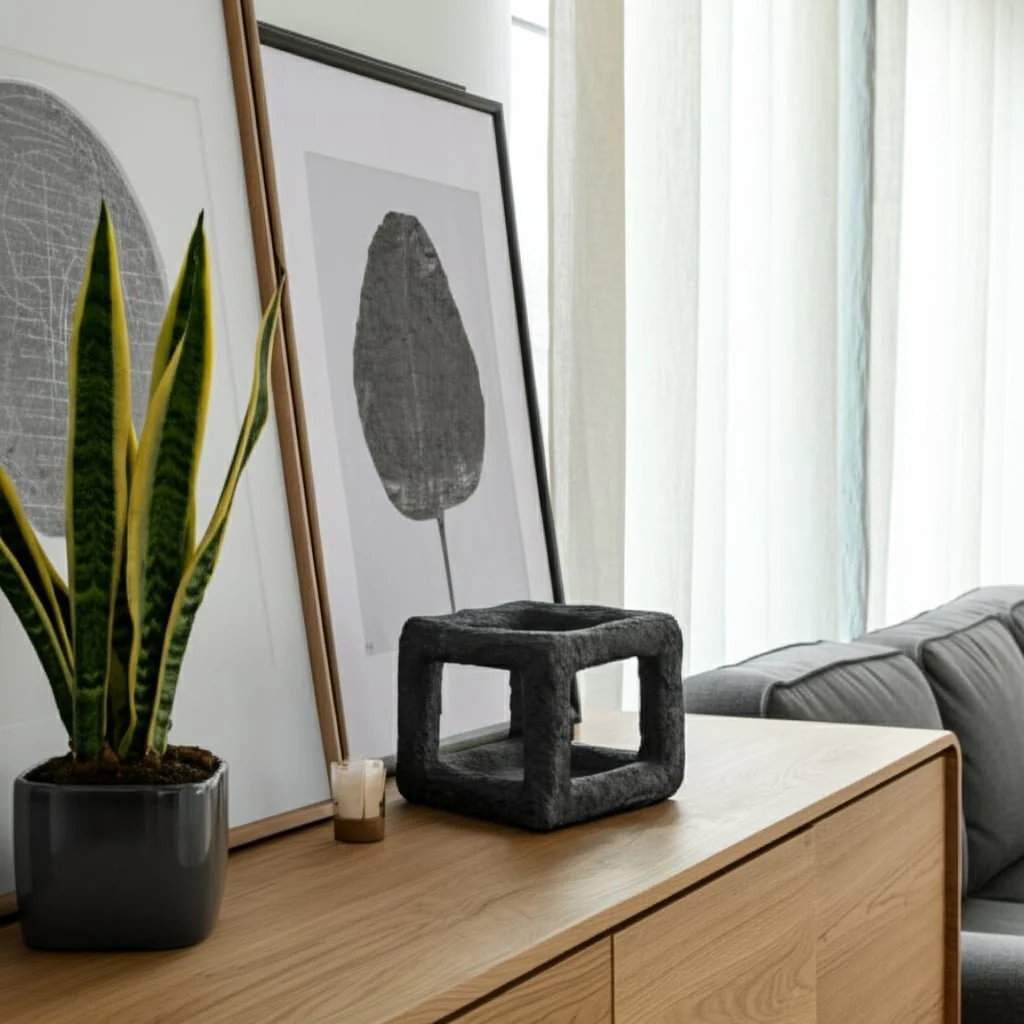 6" Textured Open Square Object, Black - Image 11