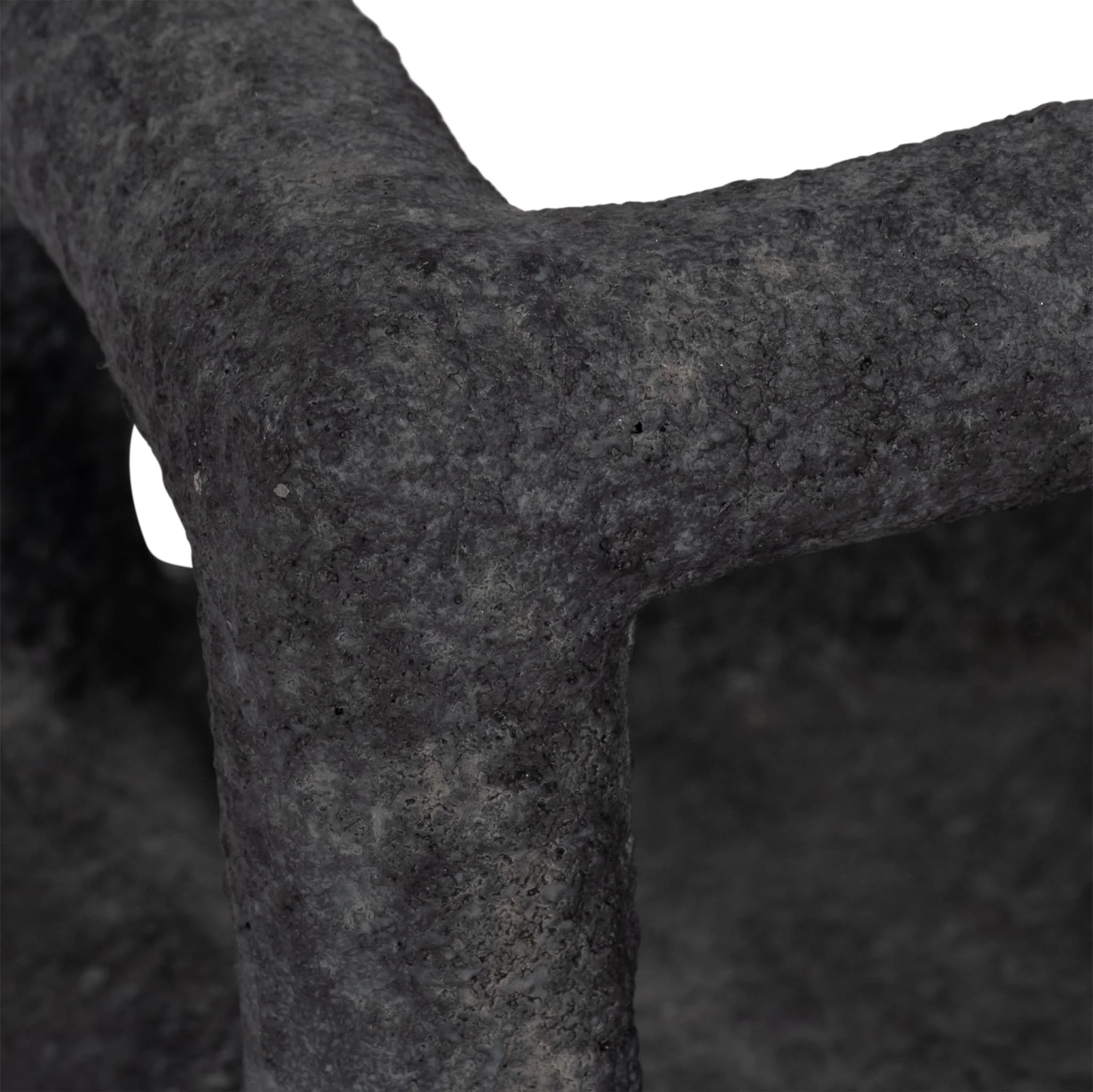 6" Textured Open Square Object, Black - Image 4
