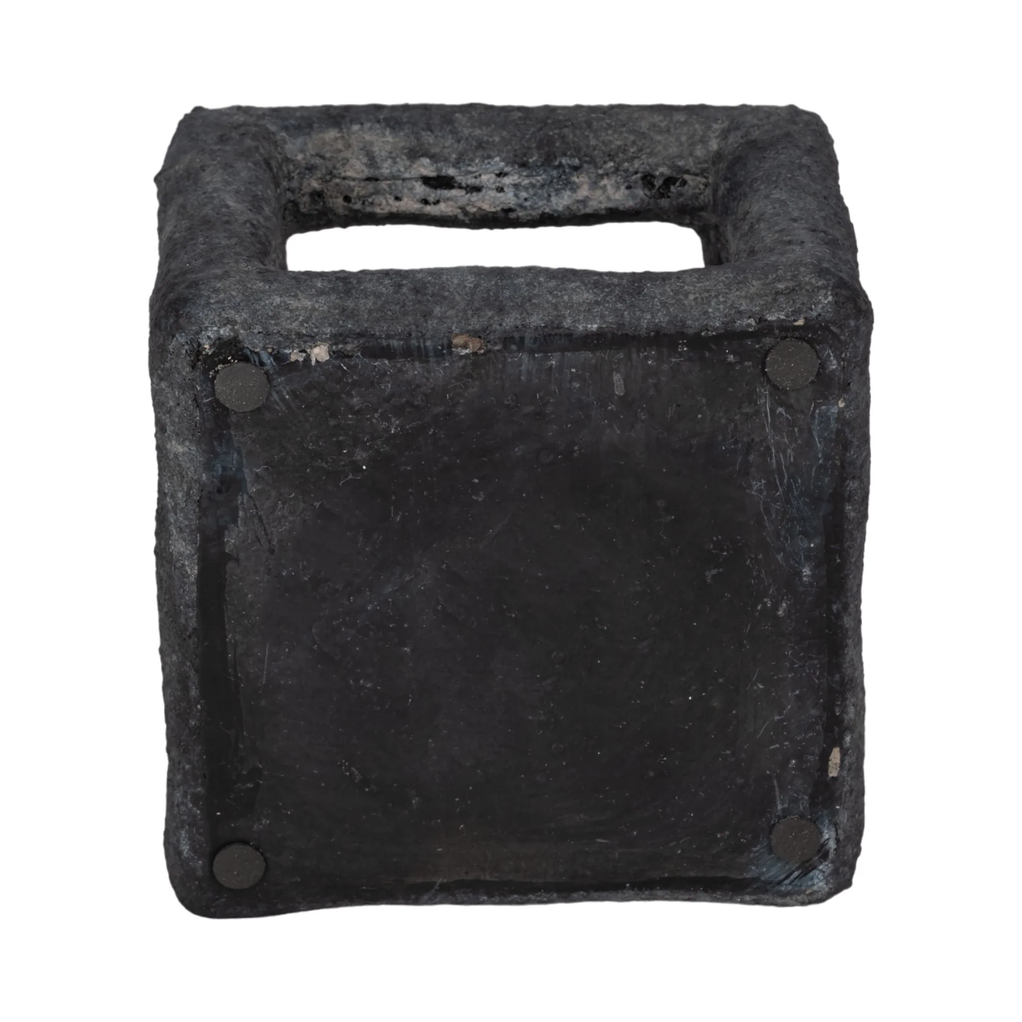 6" Textured Open Square Object, Black - Image 6