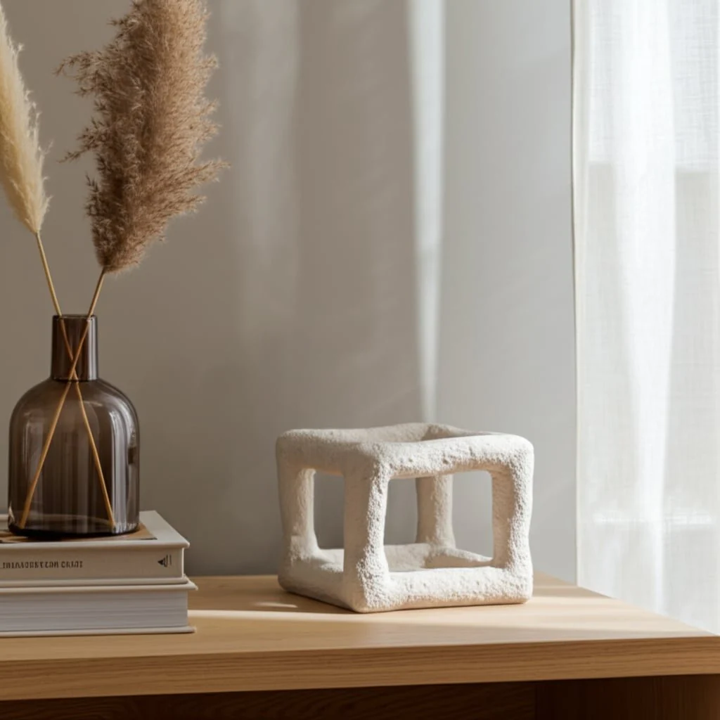 6" Textured Open Square Object, White - Image 10