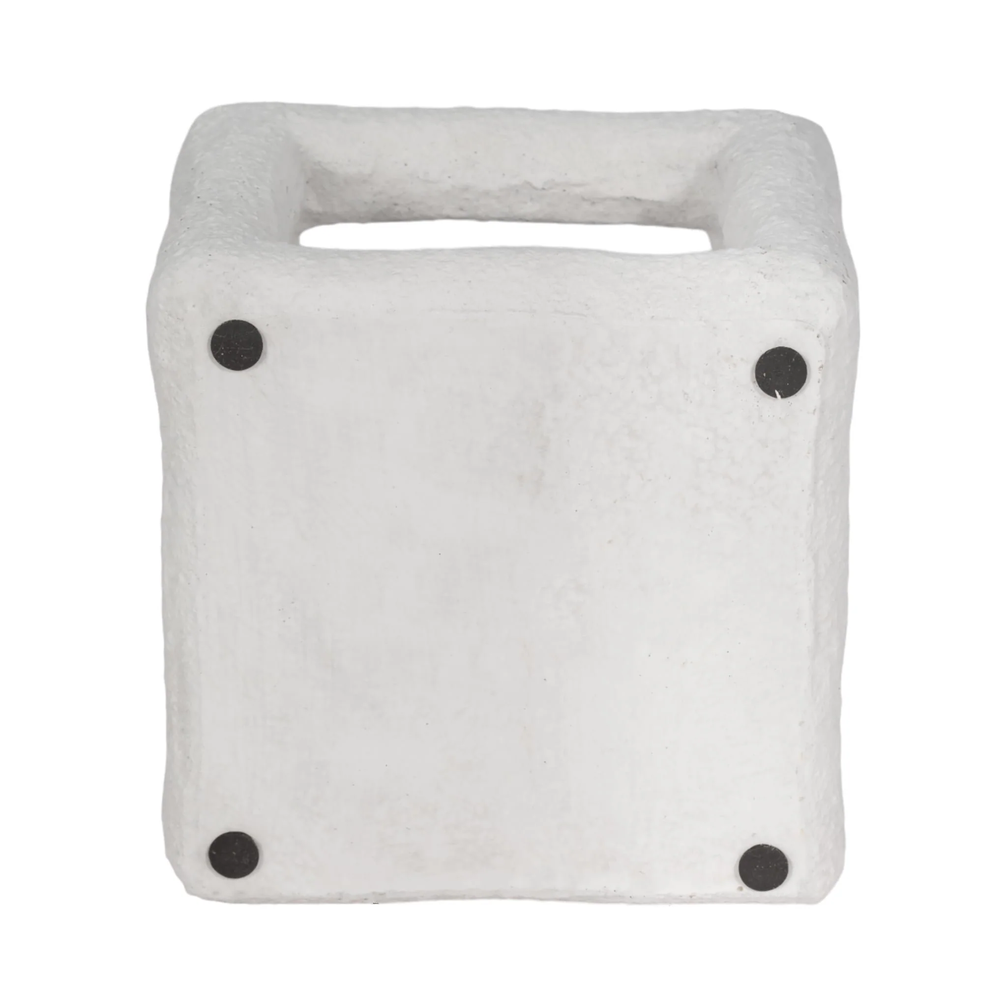 6" Textured Open Square Object, White - Image 6