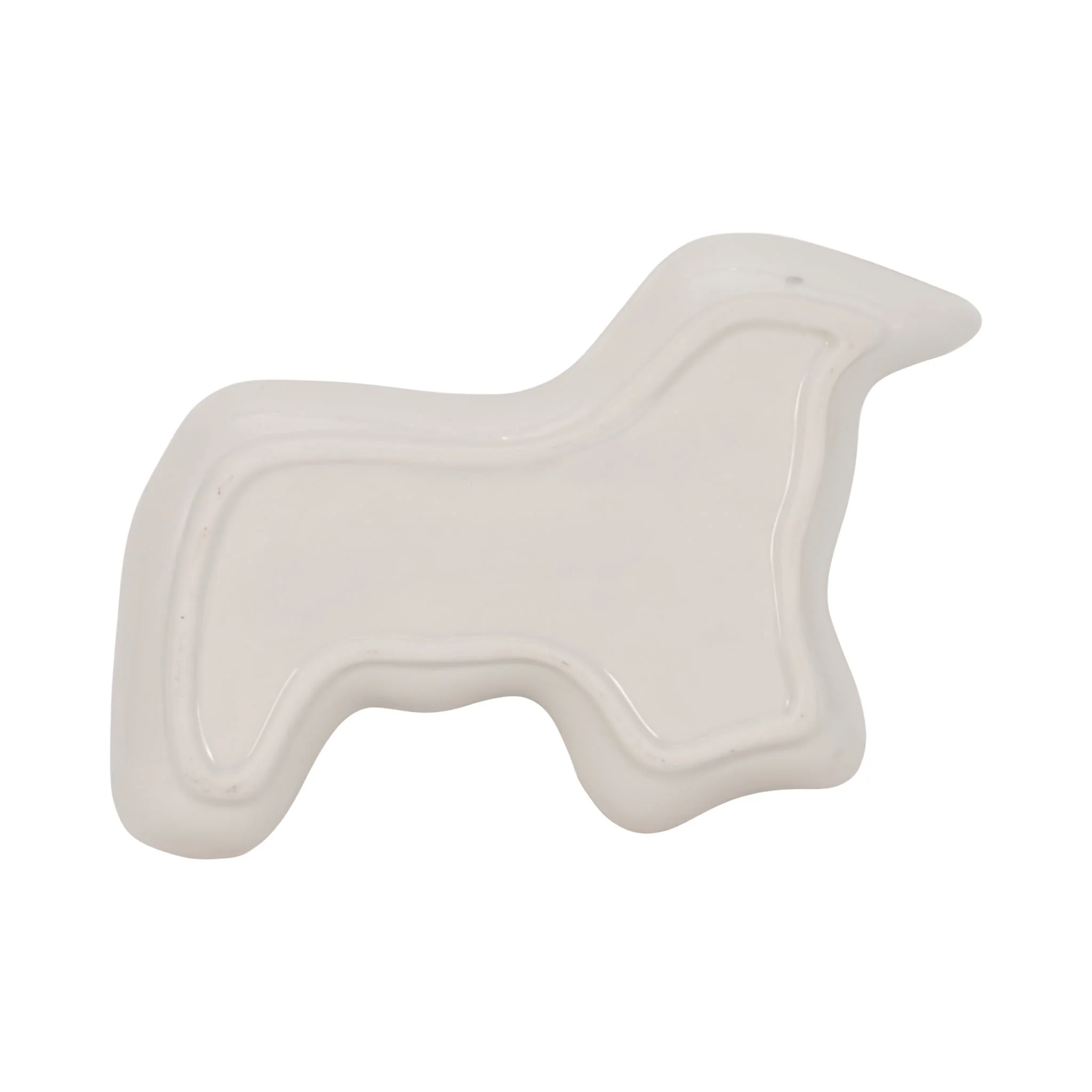 6" Wiener Dog Trinket Tray W/ Gold Detail, White/b - Image 6