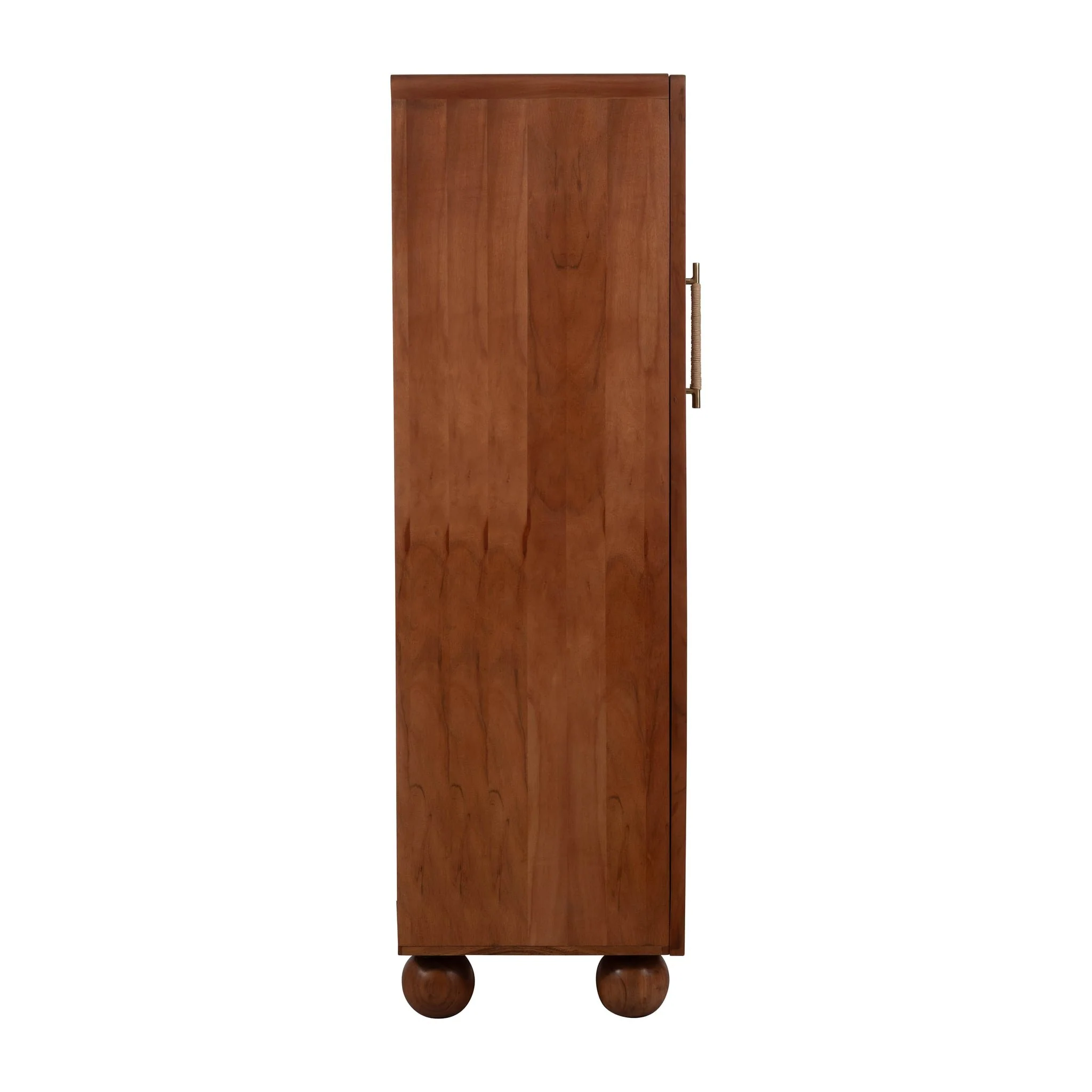 60" Acacia Wood Armoire, Brown - Image 5