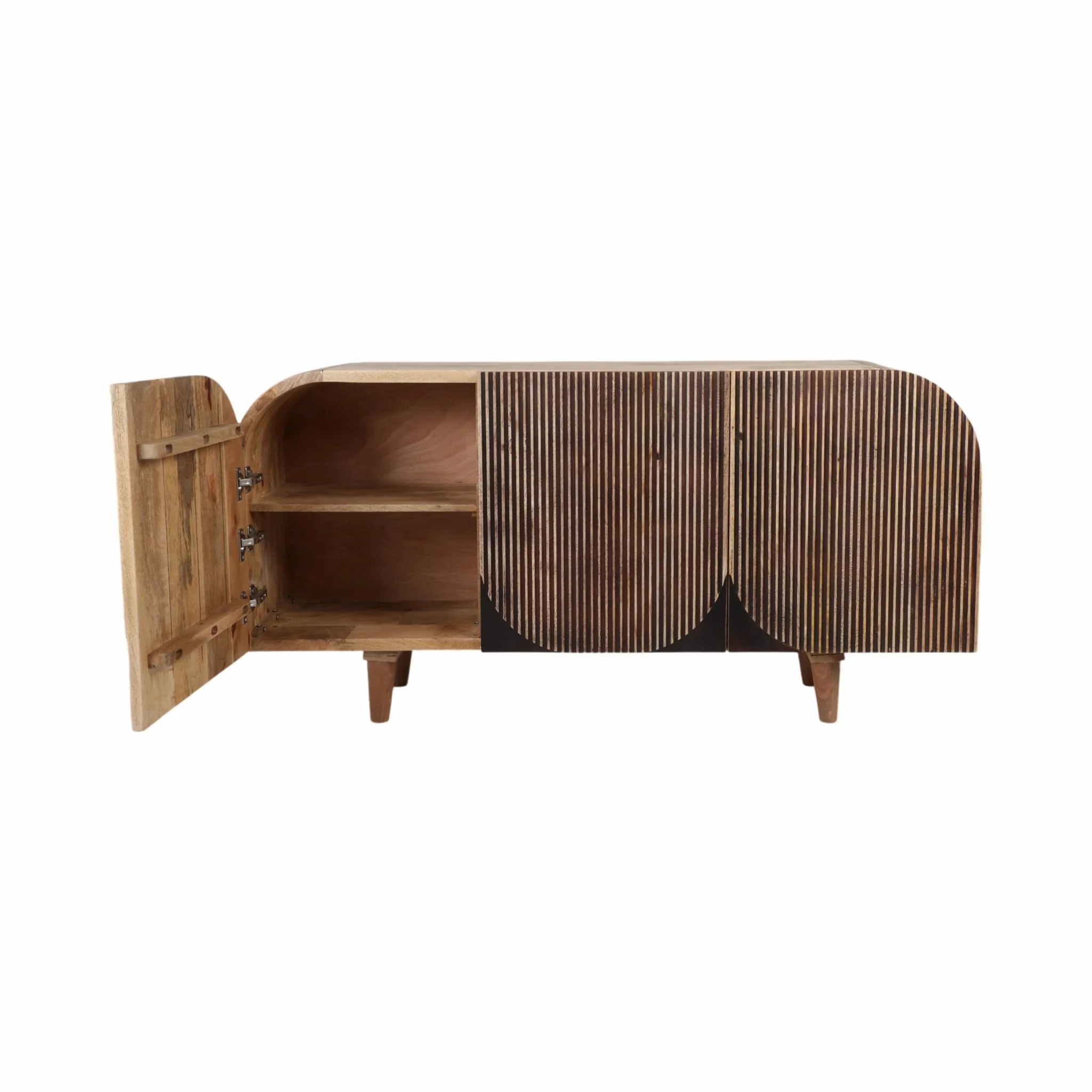 60" Curved Ridges Sideboard, Brown/natural - Image 5