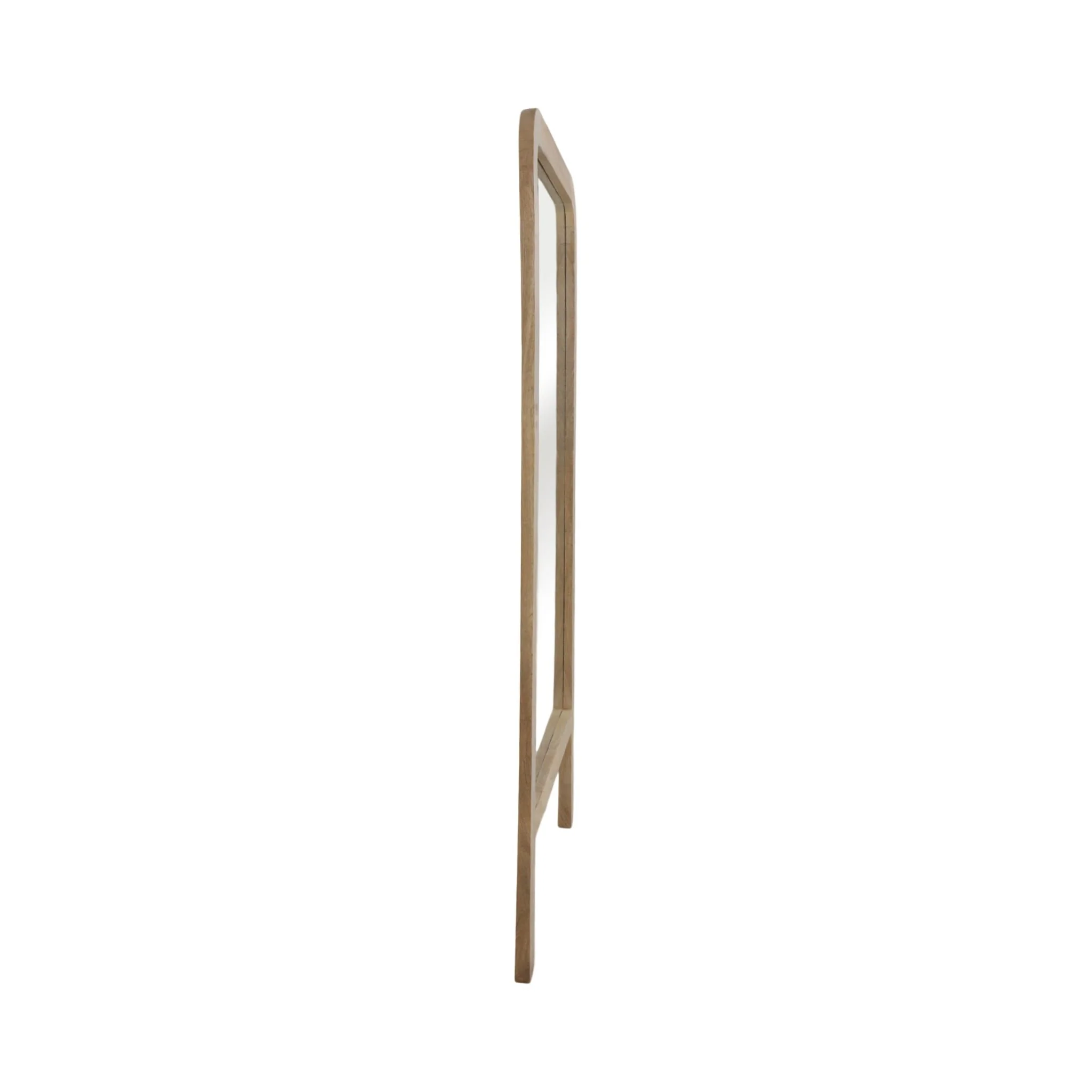 60x28 Leaner Footed Mirror, Natural - Image 3