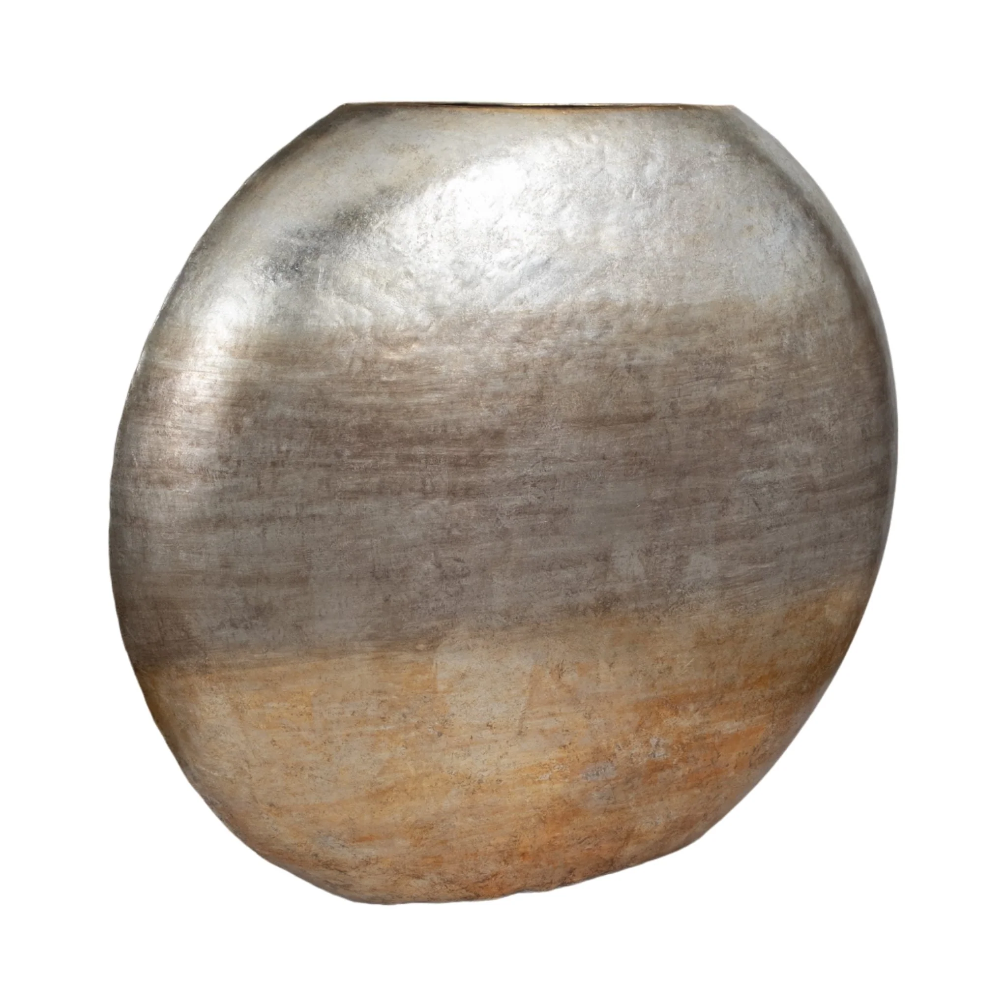 63" Oversized Round Metallic Ombre Vase, Multi - Image 3
