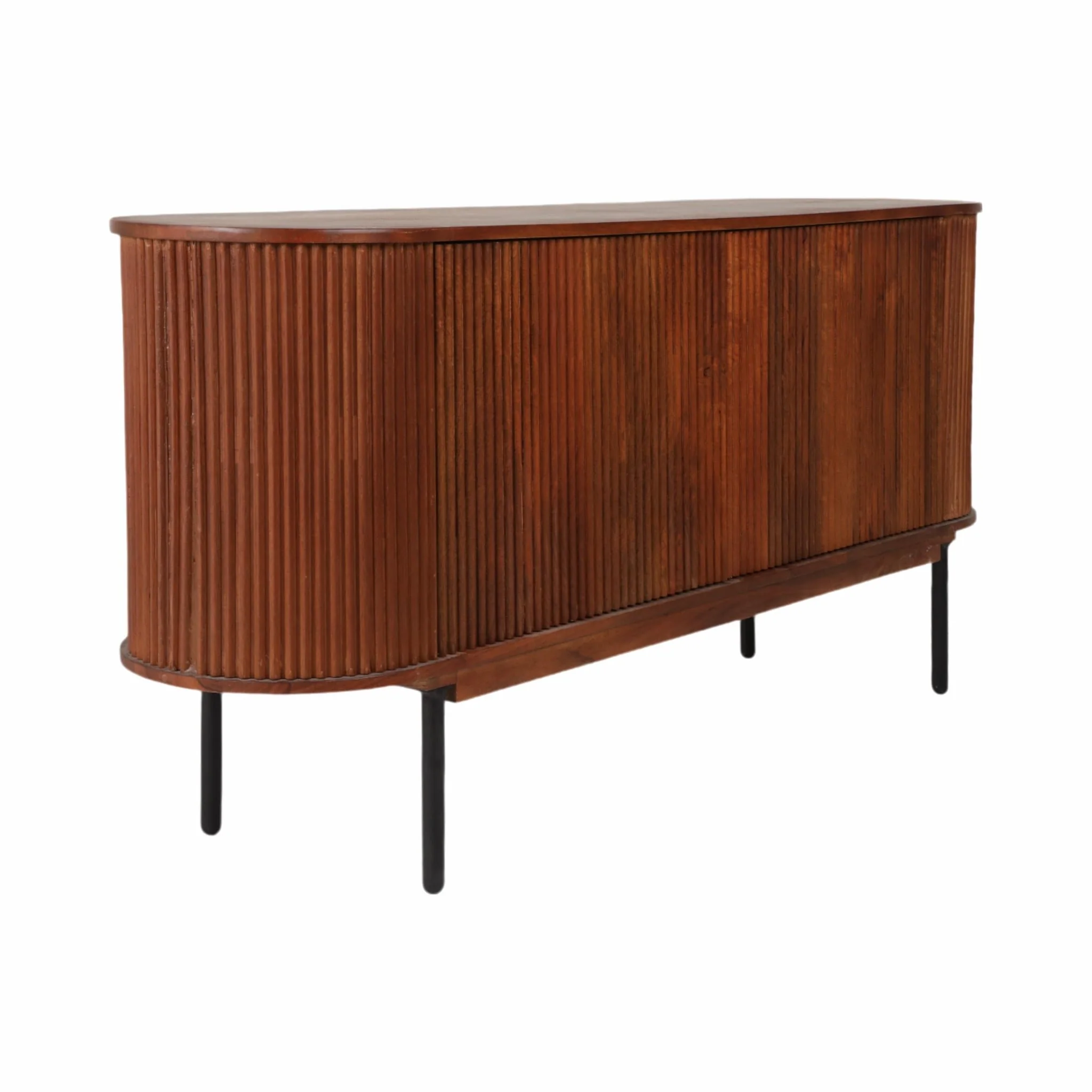 63" Rounded Ridges Sideboard, Brown - Image 2