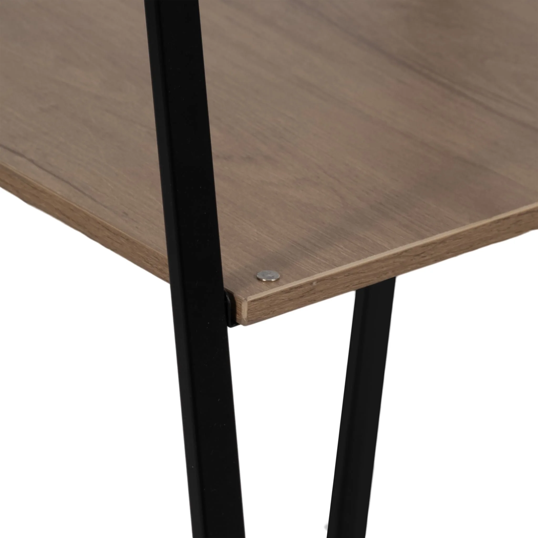 63" Standing Mirror W/ Wood Shelves, Black/natural - Image 5
