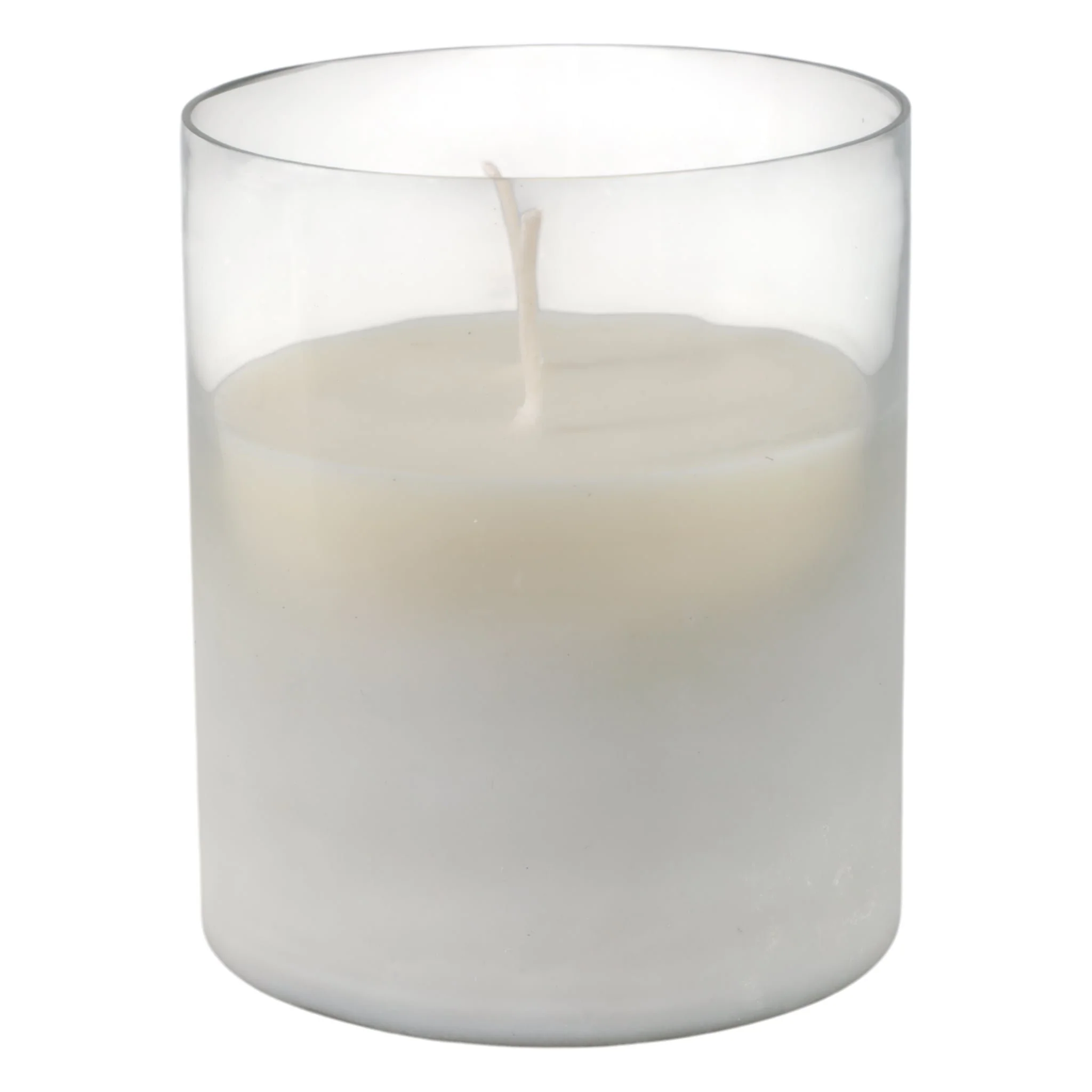 6x5" 34 Oz Jasmine Frosted Glass Candle, Clear - Image 3