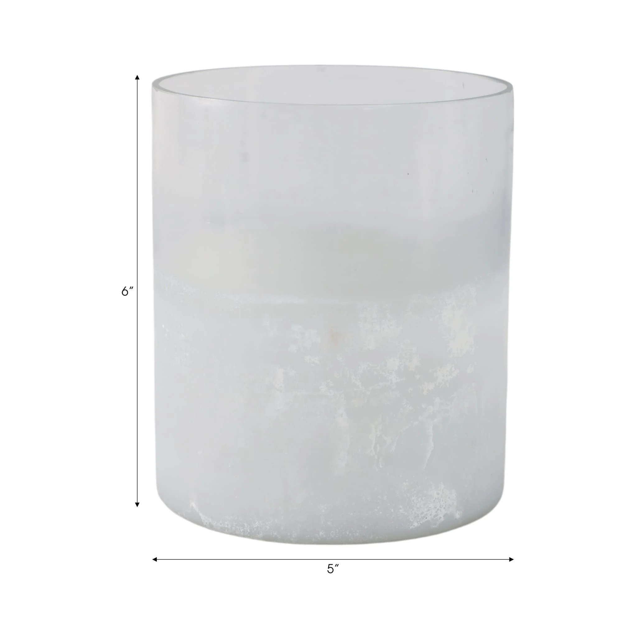 6x5" Frosted Bottom Hurricane, Clear - Image 8