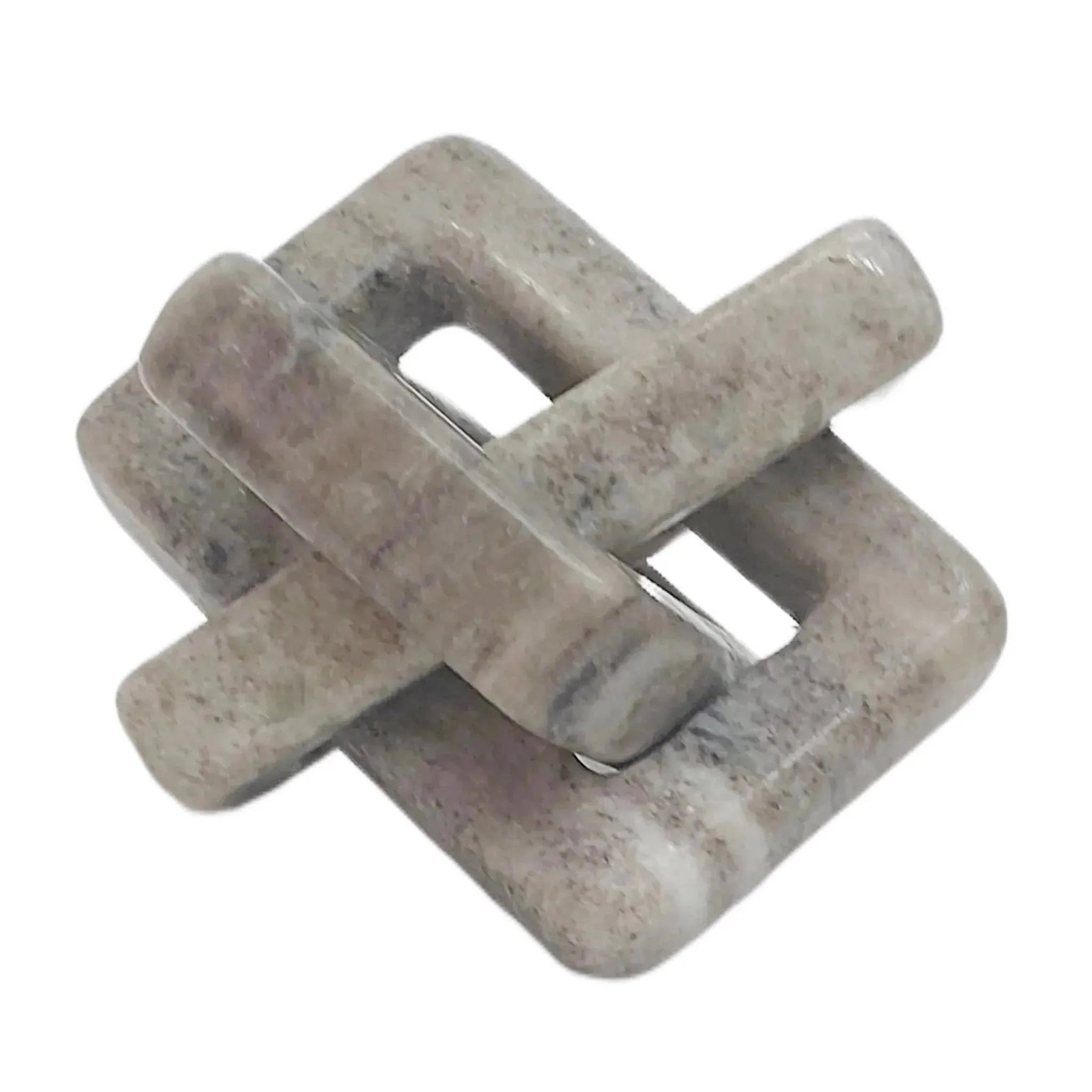 6x6" Morchana Marble Geo Knot, Beige - Image 6