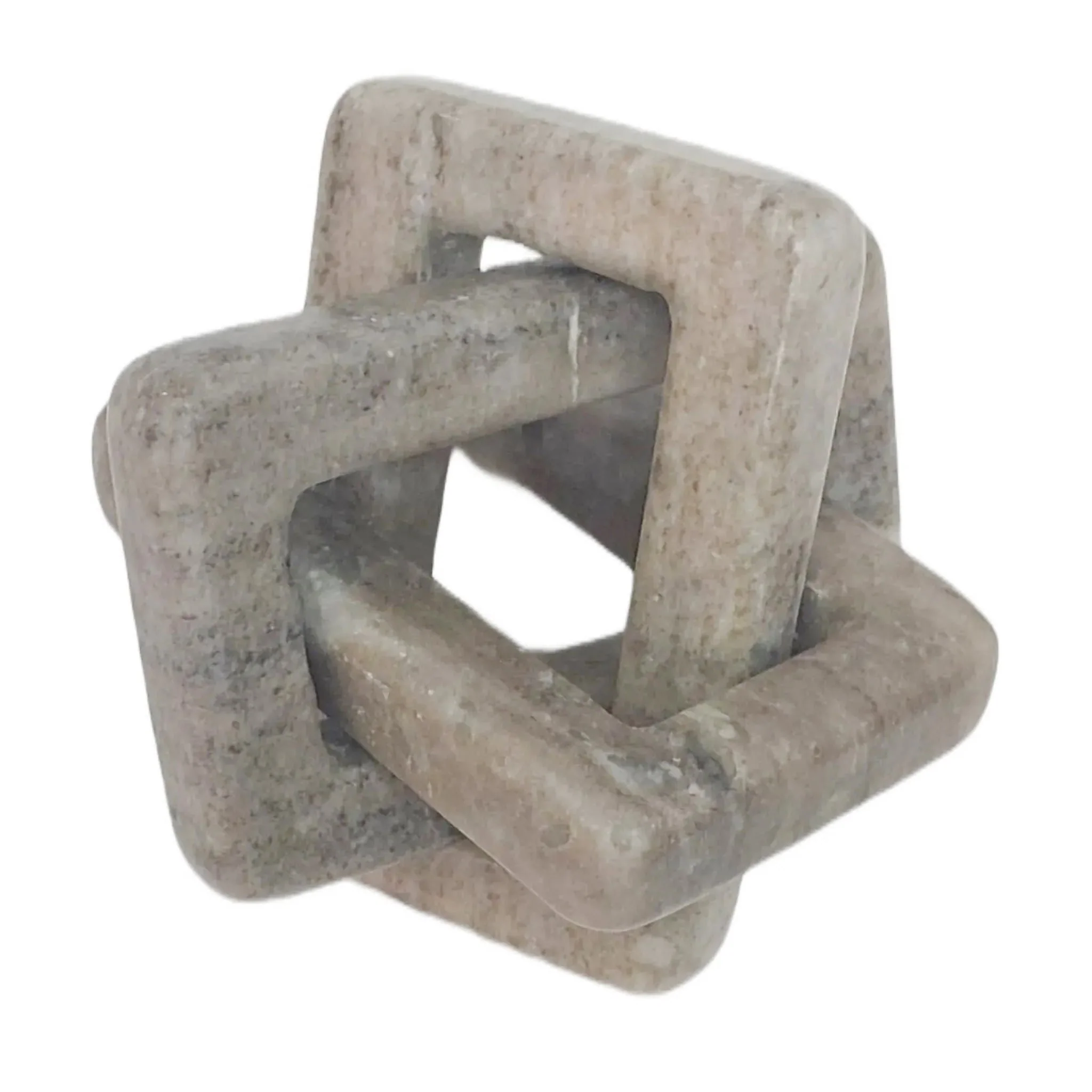 6x6" Morchana Marble Geo Knot, Beige - Image 8