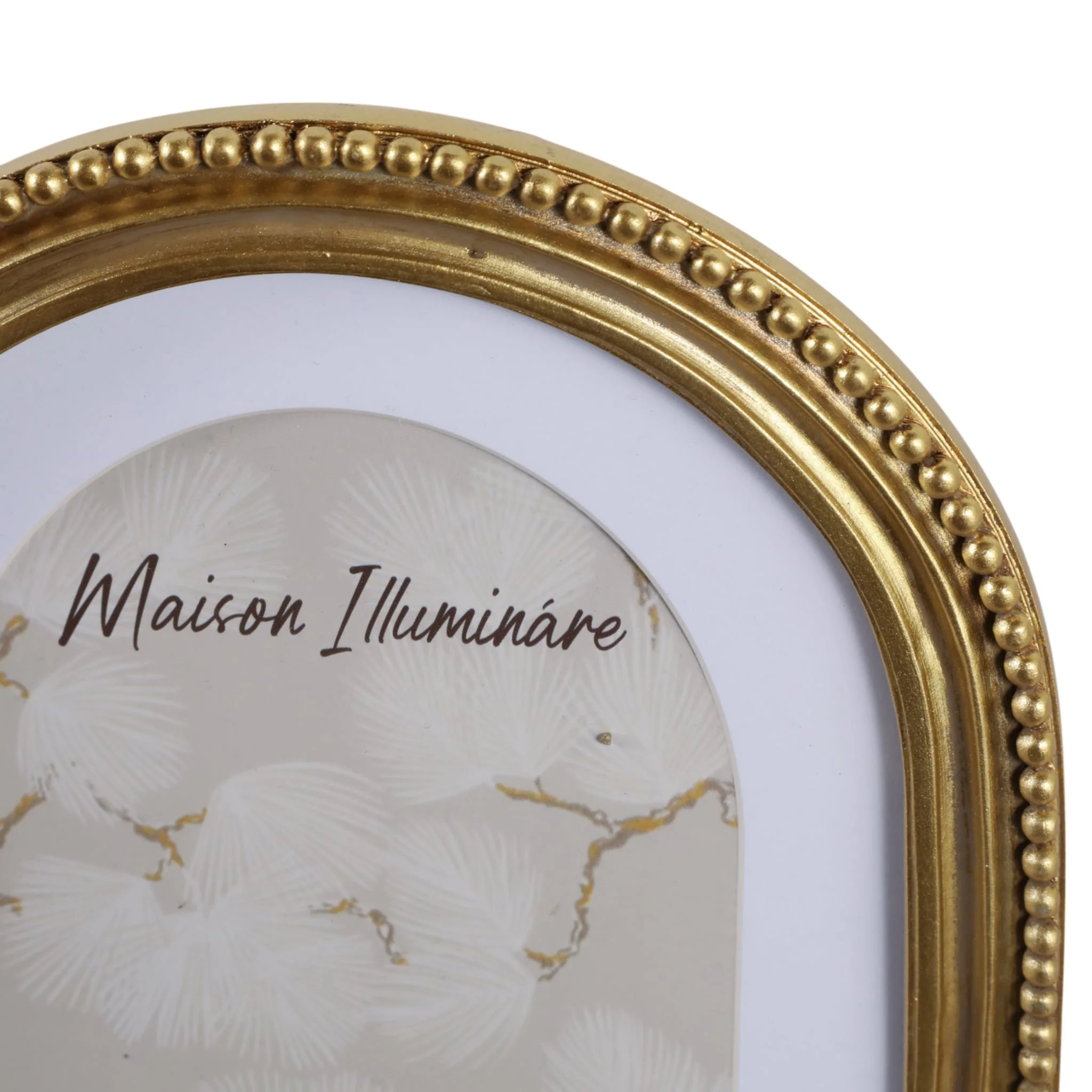 6x8 Photo Frame Matted To 4x6 Beaded Arch, Gold - Image 6