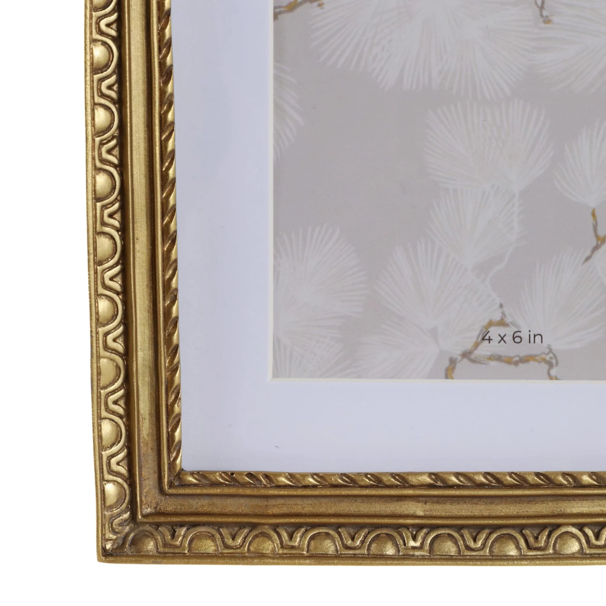 6x8 Photo Frame Matted To 4x6 Gilded Arch, Gold - Image 5
