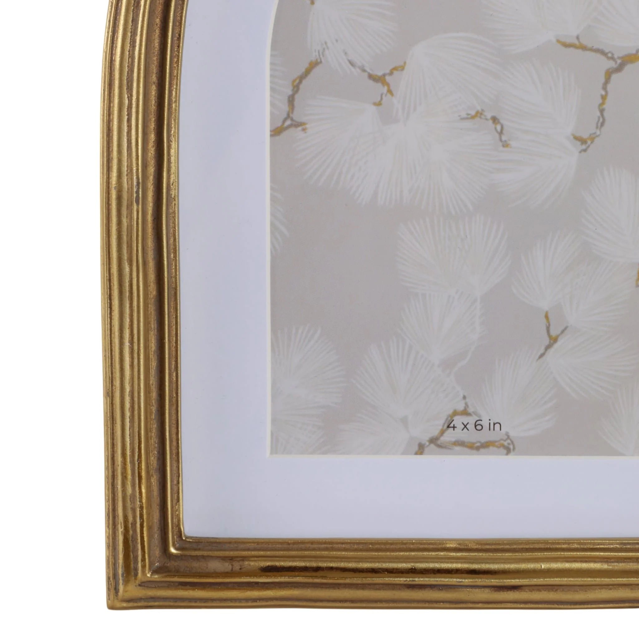 6x8 Photo Frame Matted To 4x6 Layered Arch, Gold - Image 5
