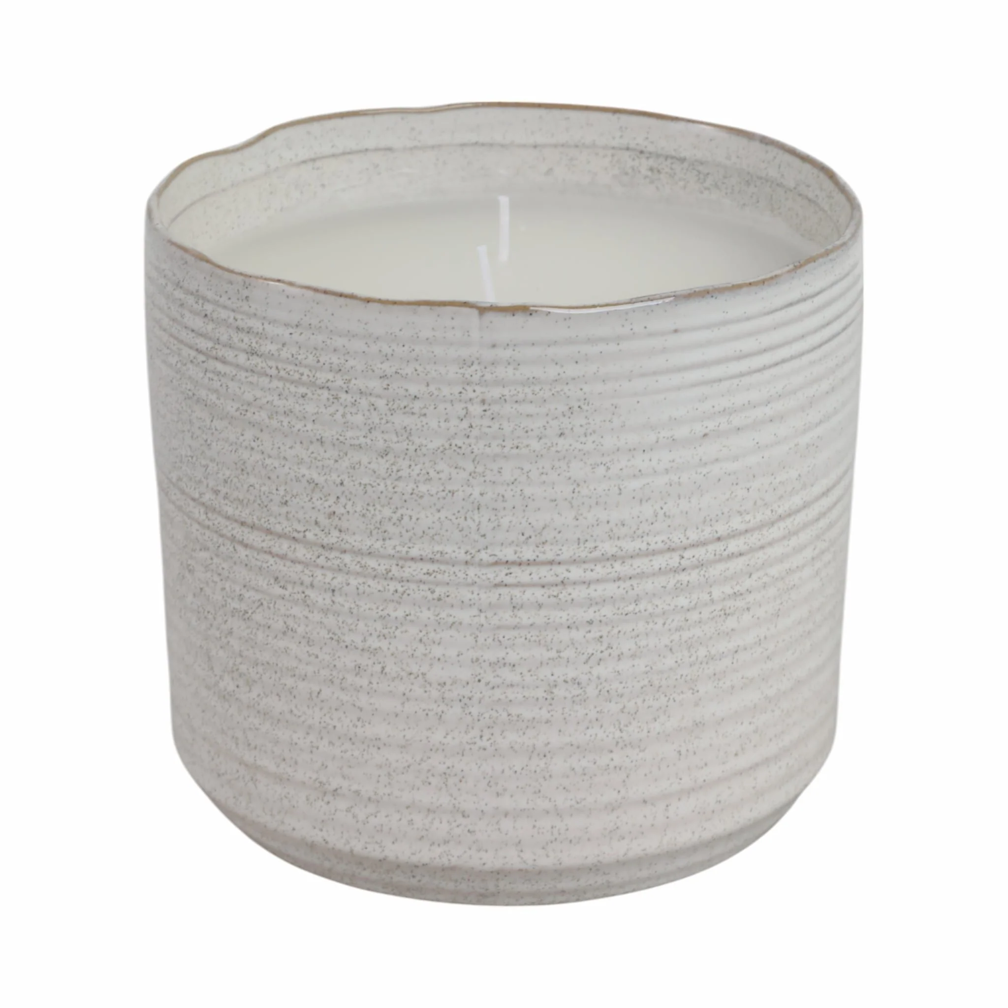 7" 25 Oz Speckle Citro Candle, White - Image 2