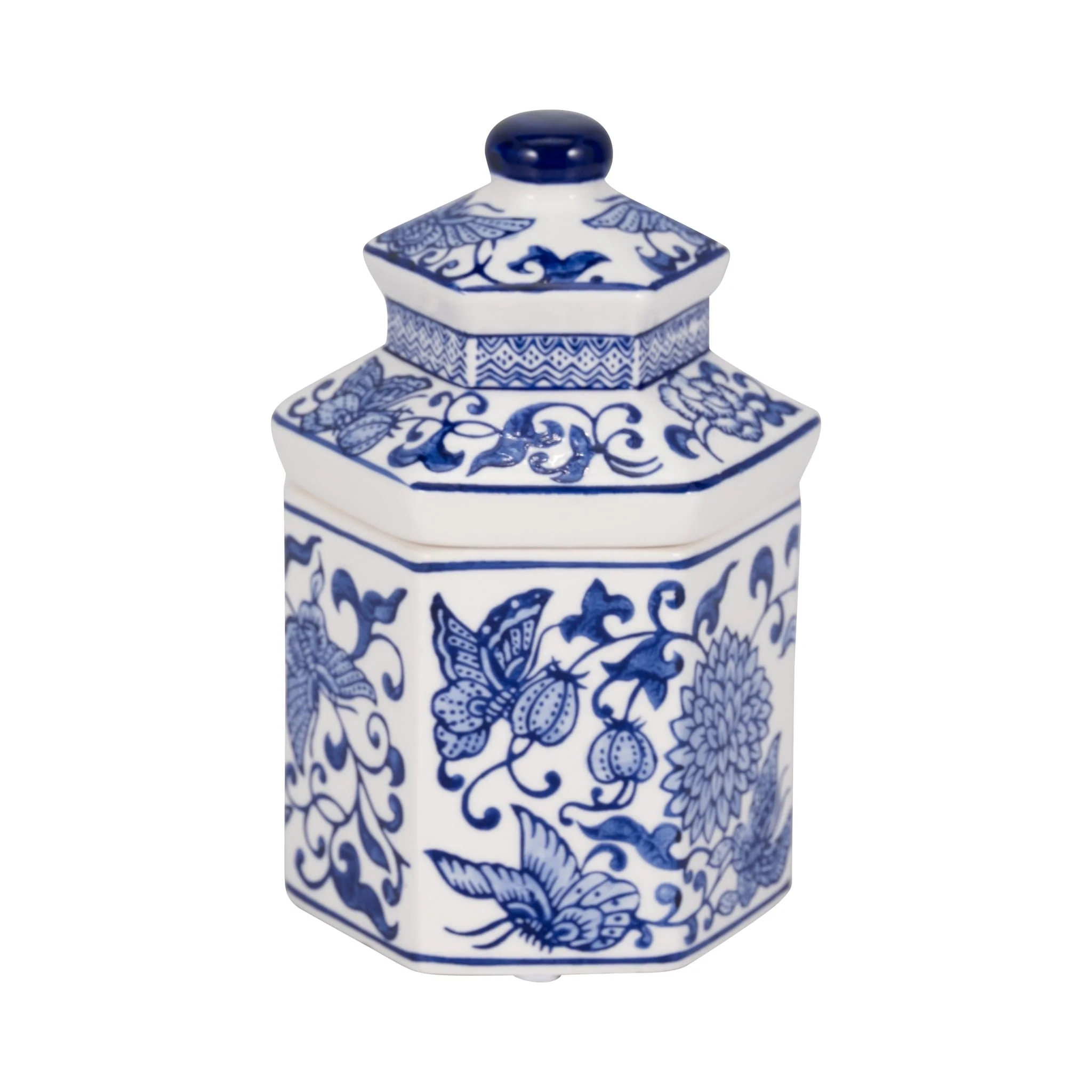 7" 6oz Sandalwood Myrrh Chinoiserie Cndle,blu/wht - Image 3