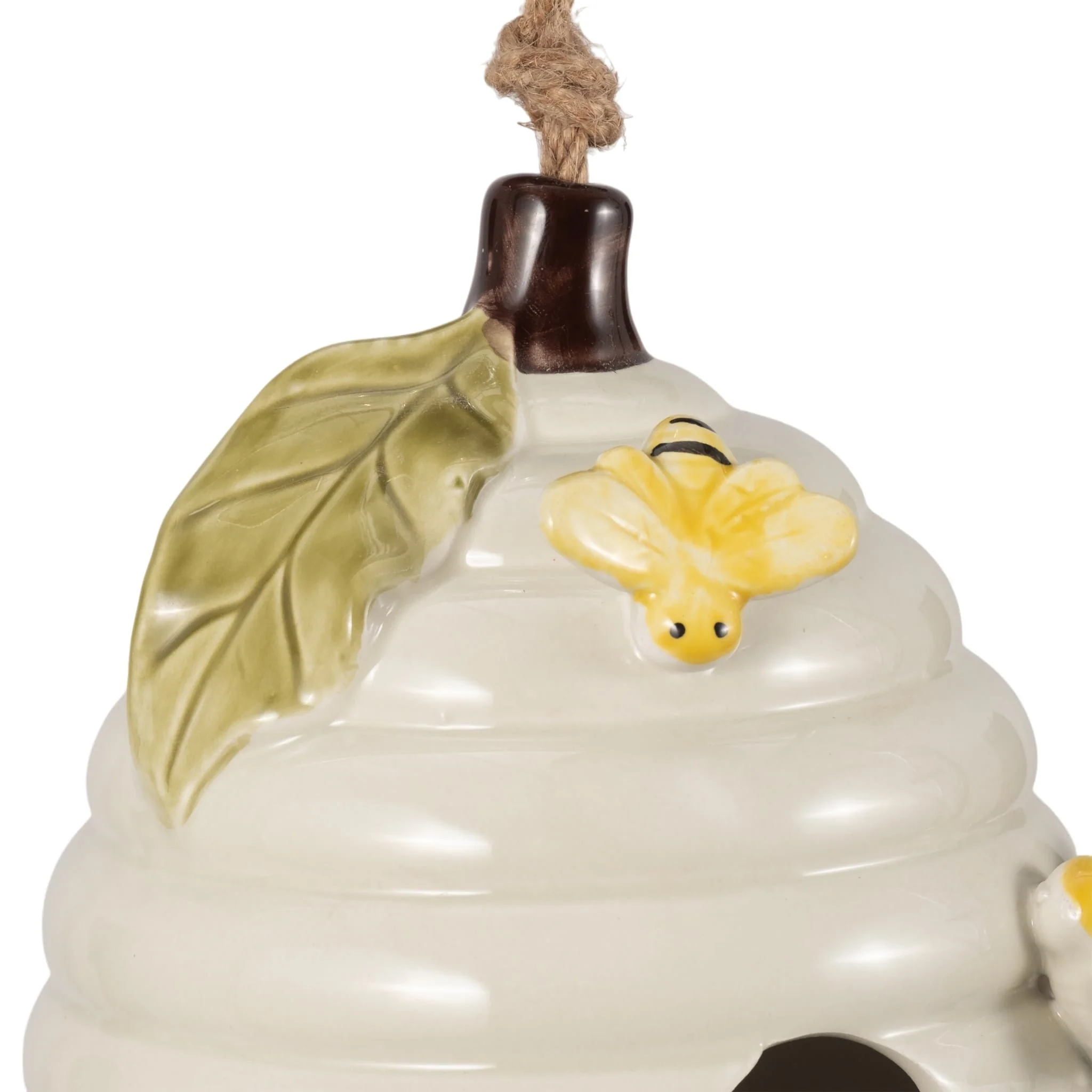 7" Beehive Bird Feeder, Ivory - Image 5