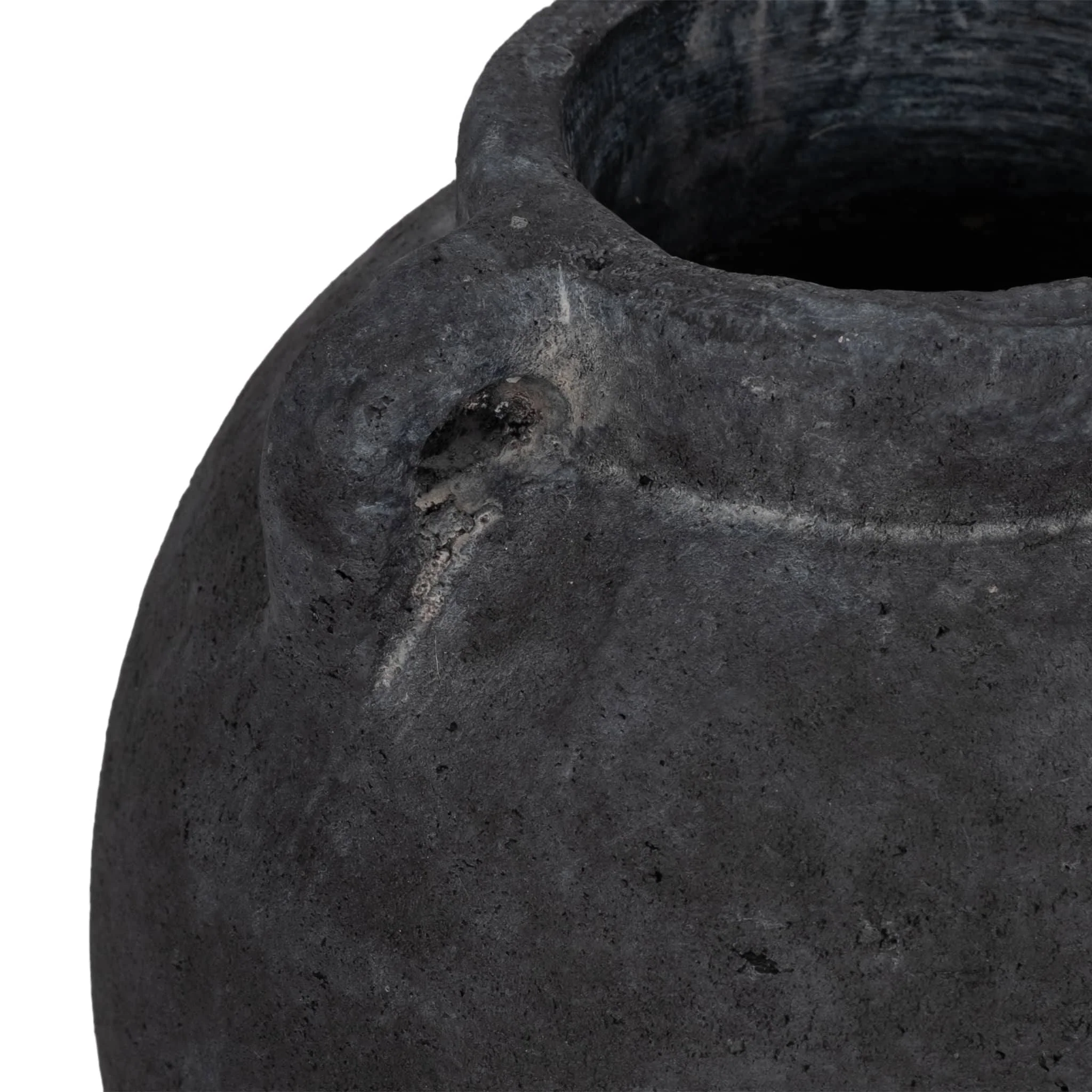 7" Bulbous Jug With Handle, Black - Image 5