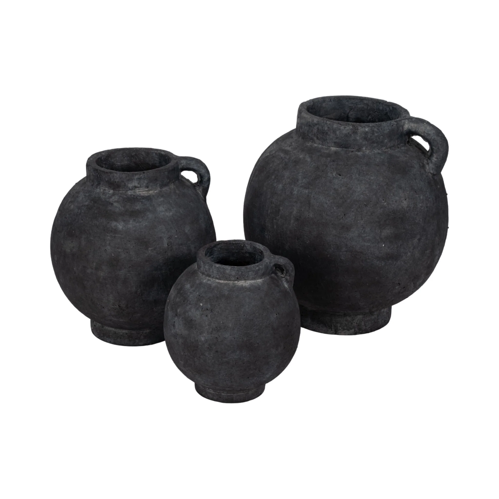 7" Bulbous Jug With Handle, Black - Image 8