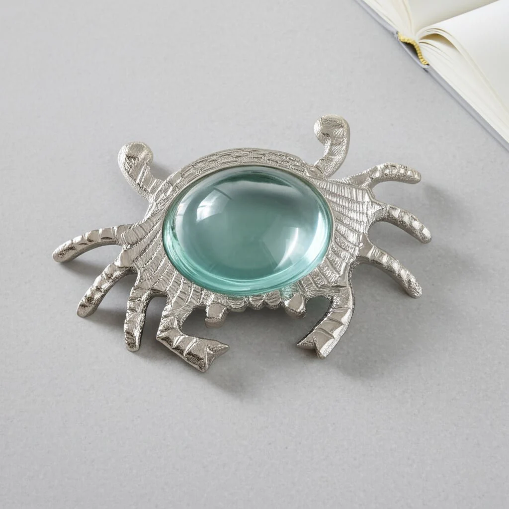 7" Crab Magnifying Glass, Silver - Image 11