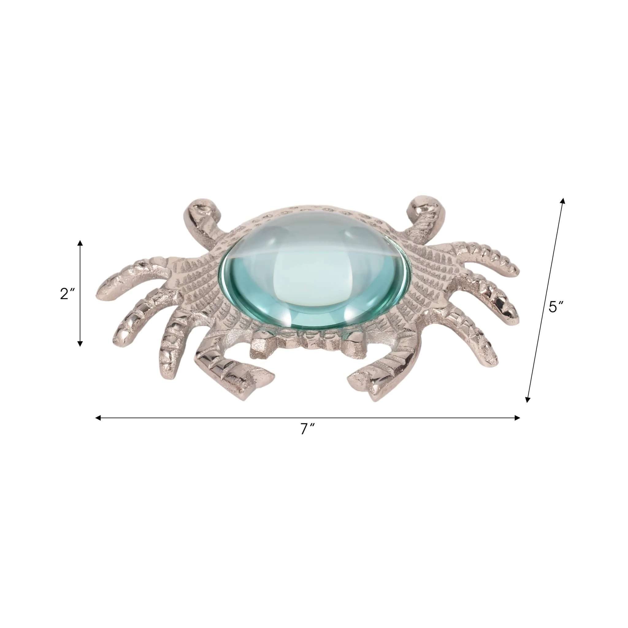 7" Crab Magnifying Glass, Silver - Image 7