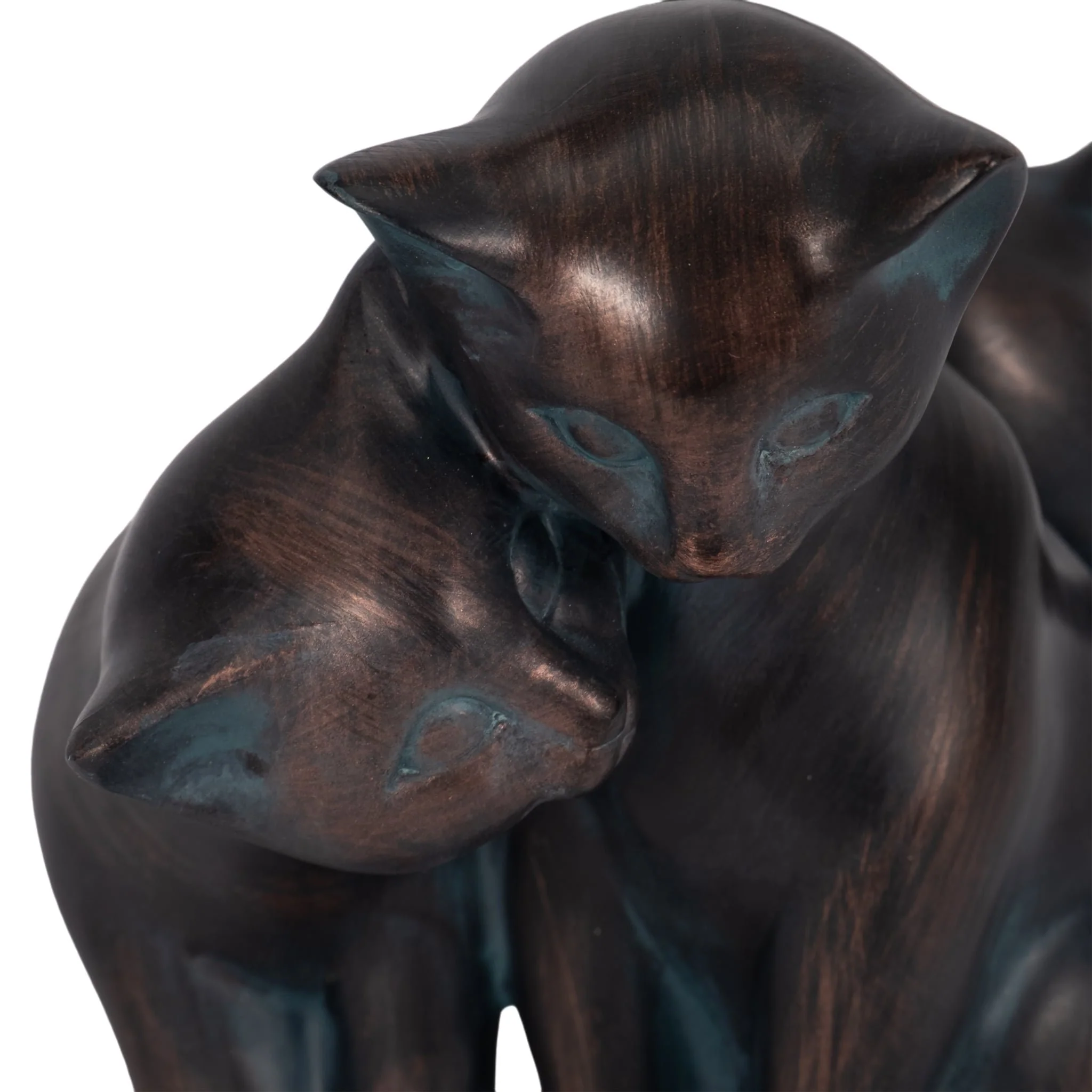 7" Cuddling Cats, Bronze - Image 4