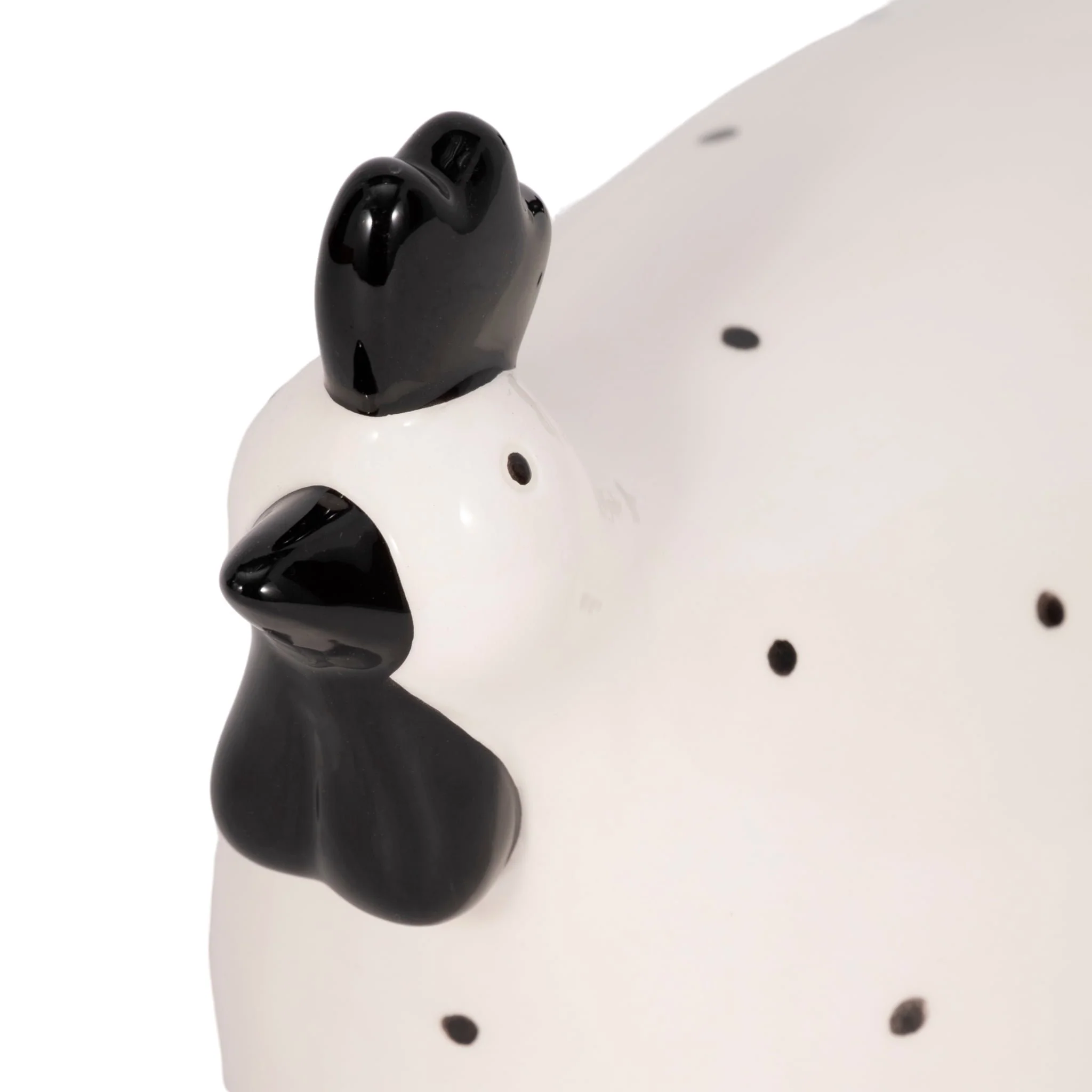 7" Dotted Rooster, White/black - Image 5