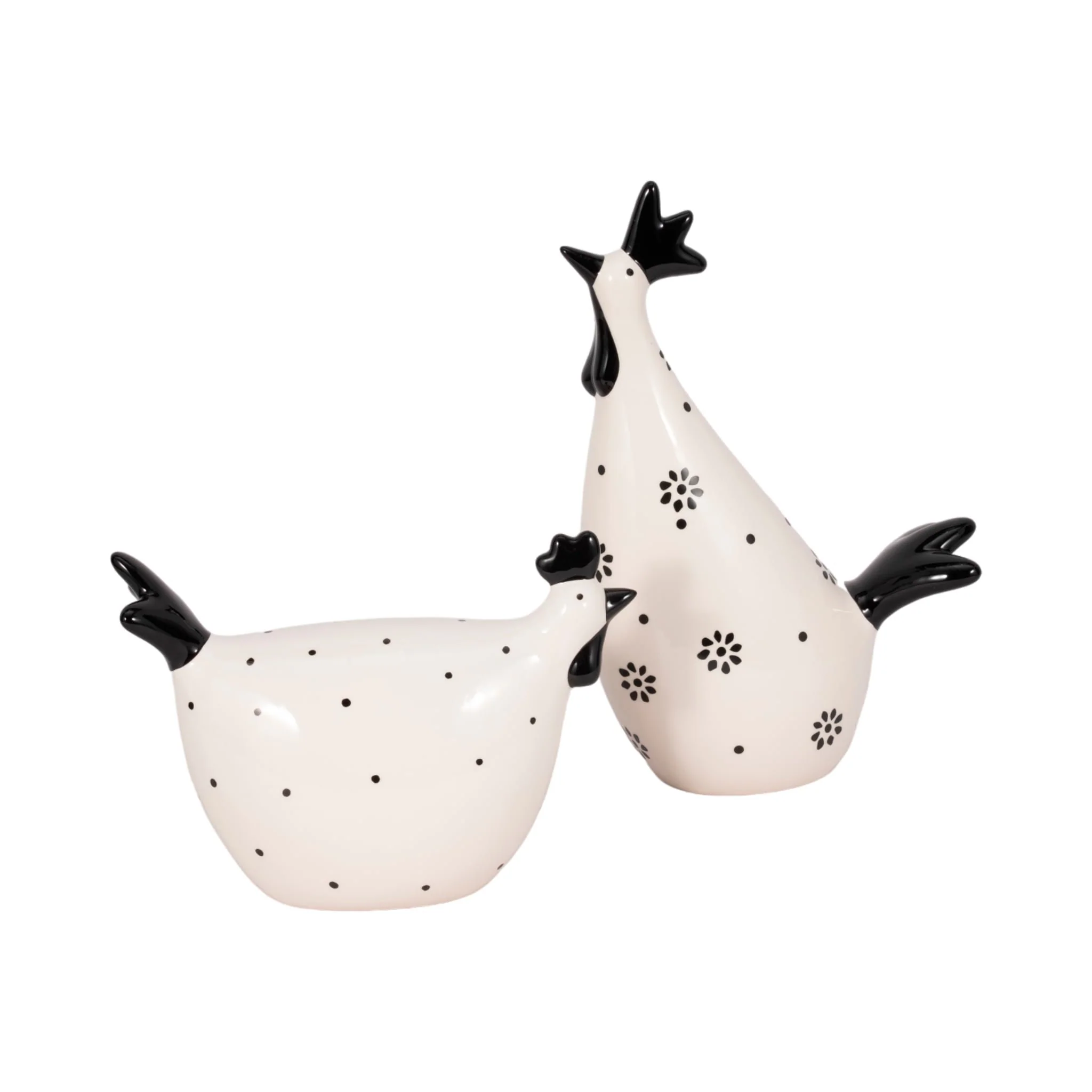 7" Dotted Rooster, White/black - Image 8