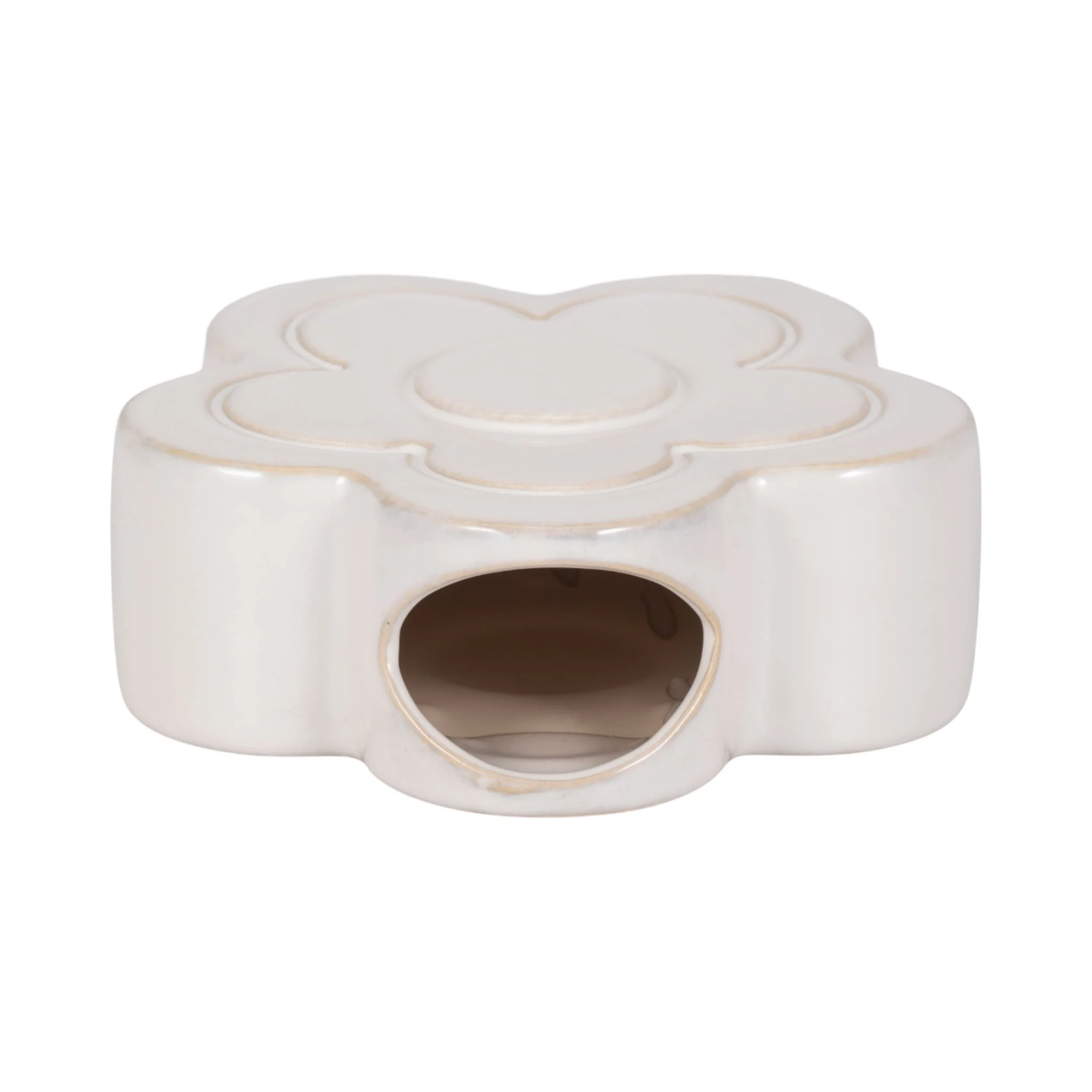 7" Flower Power Object Vase, Ivory - Image 6