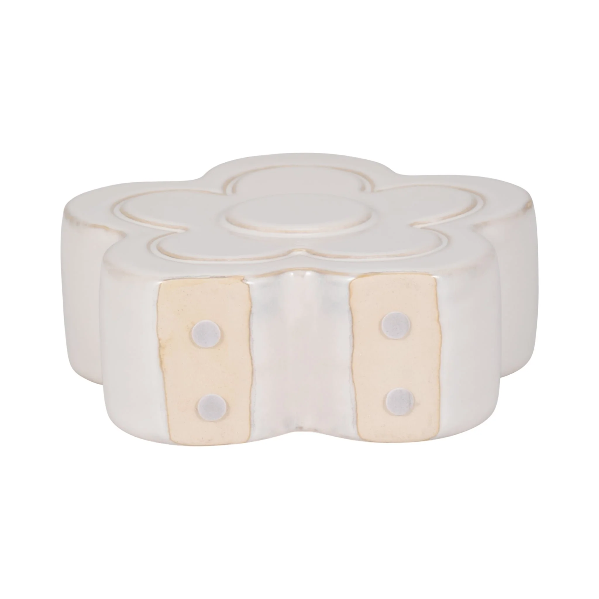 7" Flower Power Object Vase, Ivory - Image 7